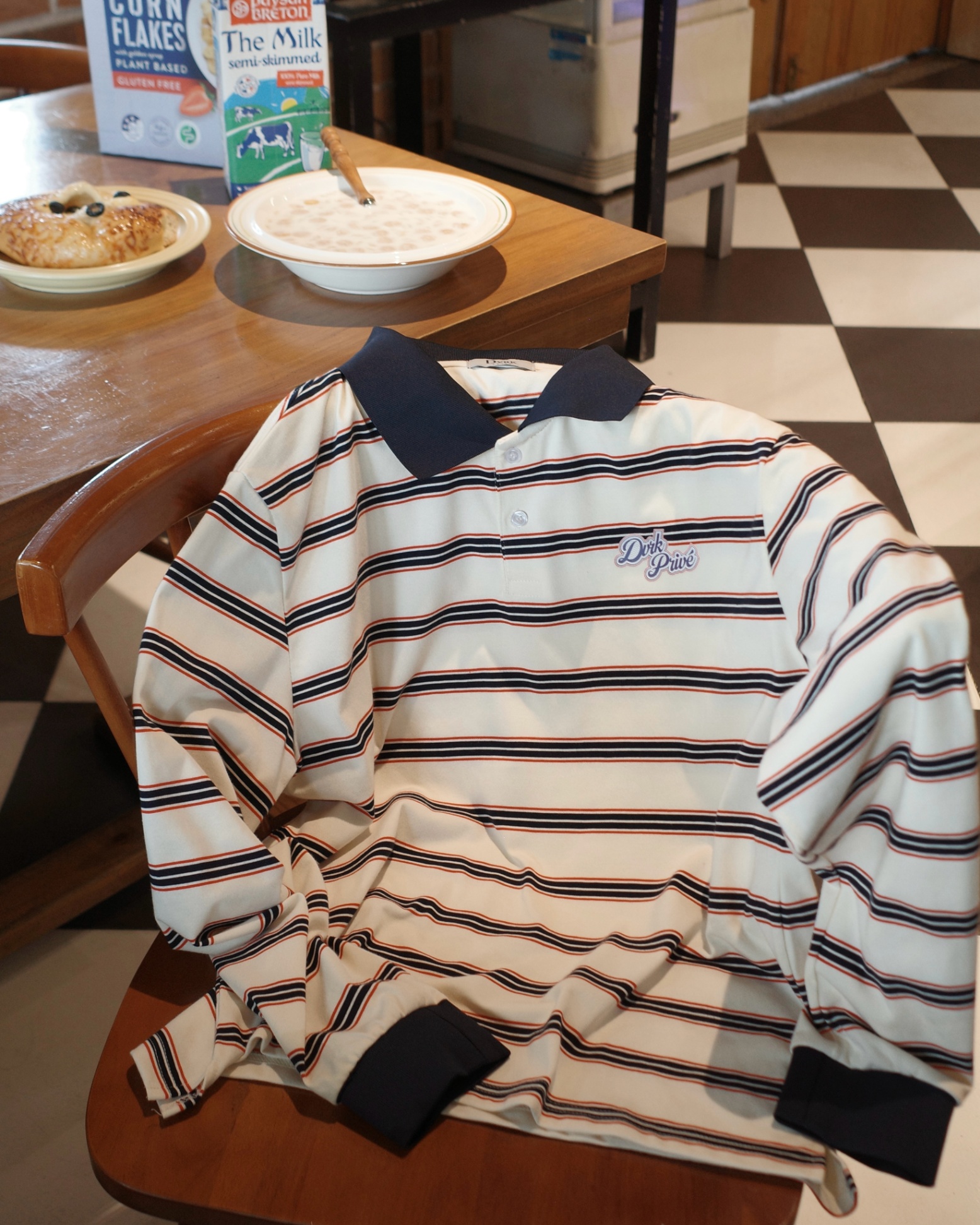 DVRK PRIVÉ STRIPE POLO - CREAM 12