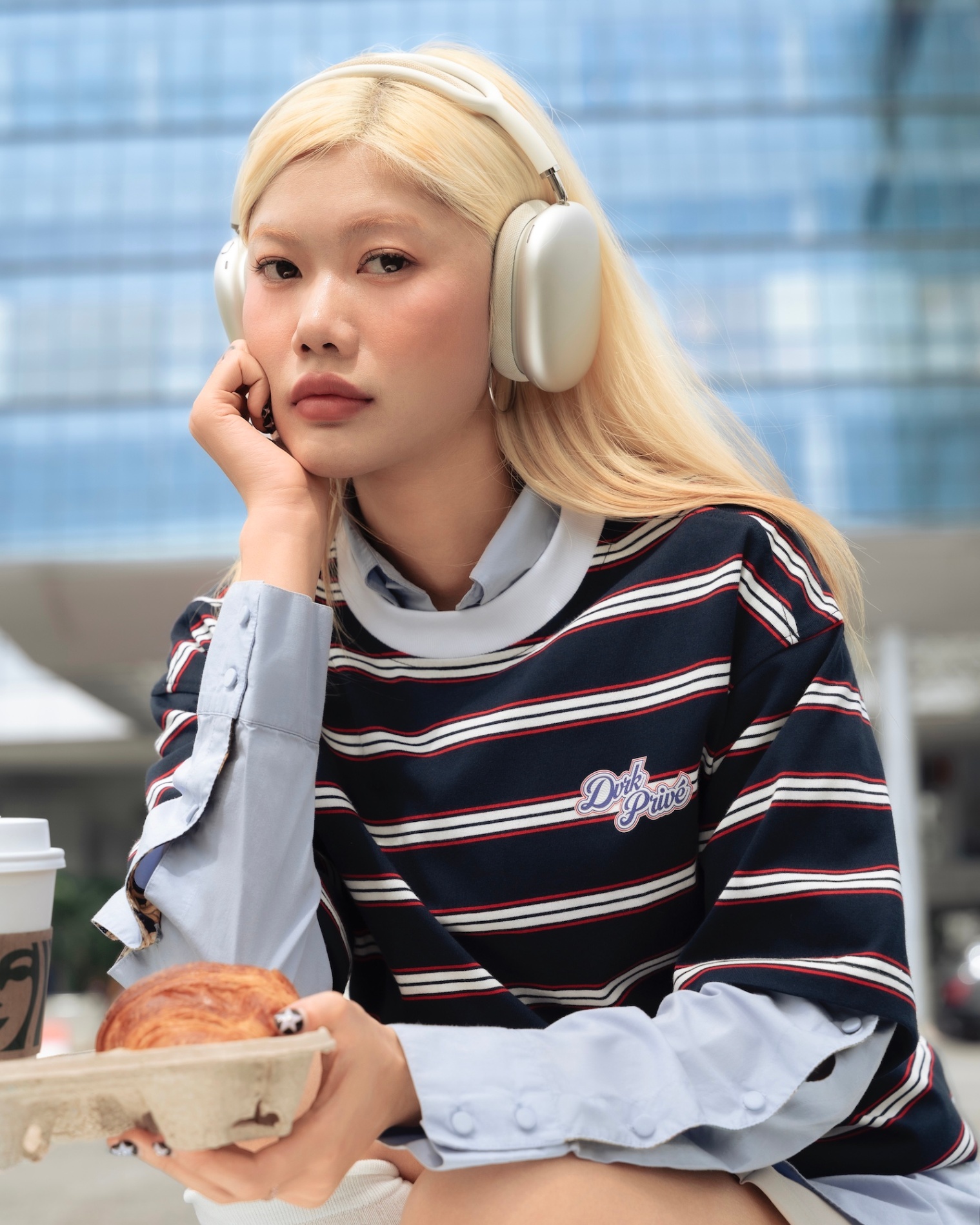 DVRK PRIVÉ STRIPE TEE - NAVY 10