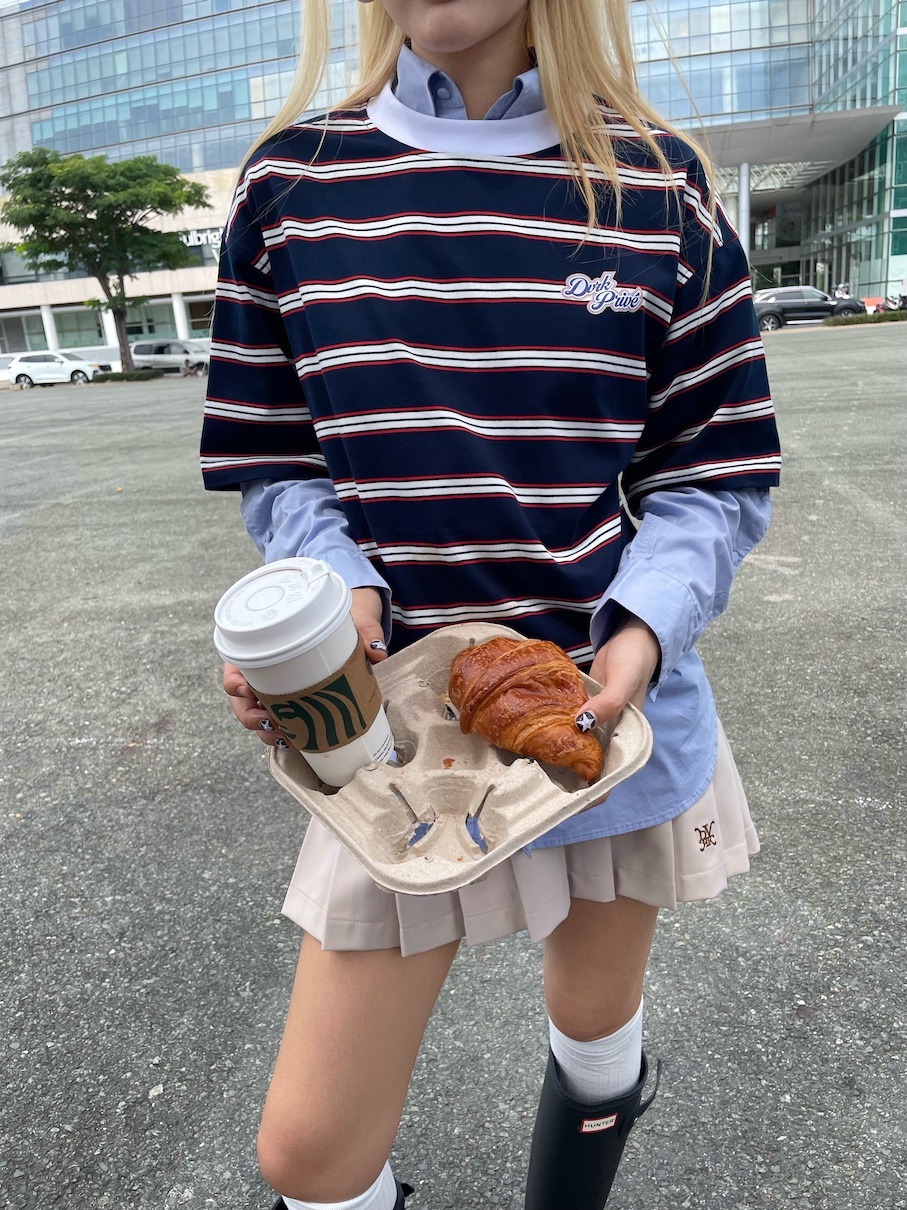 DVRK PRIVÉ STRIPE TEE - NAVY