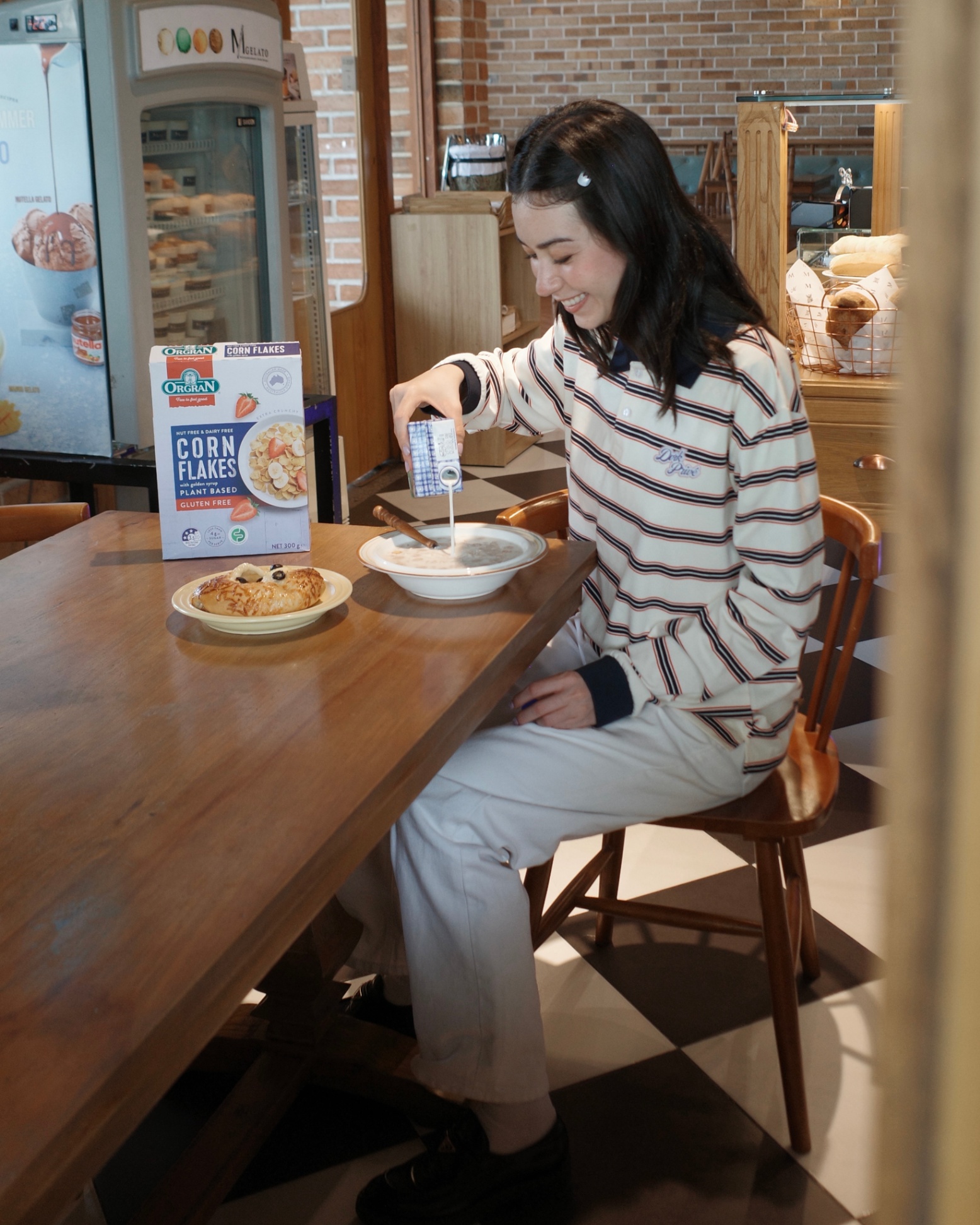 DVRK PRIVÉ STRIPE POLO - CREAM 8