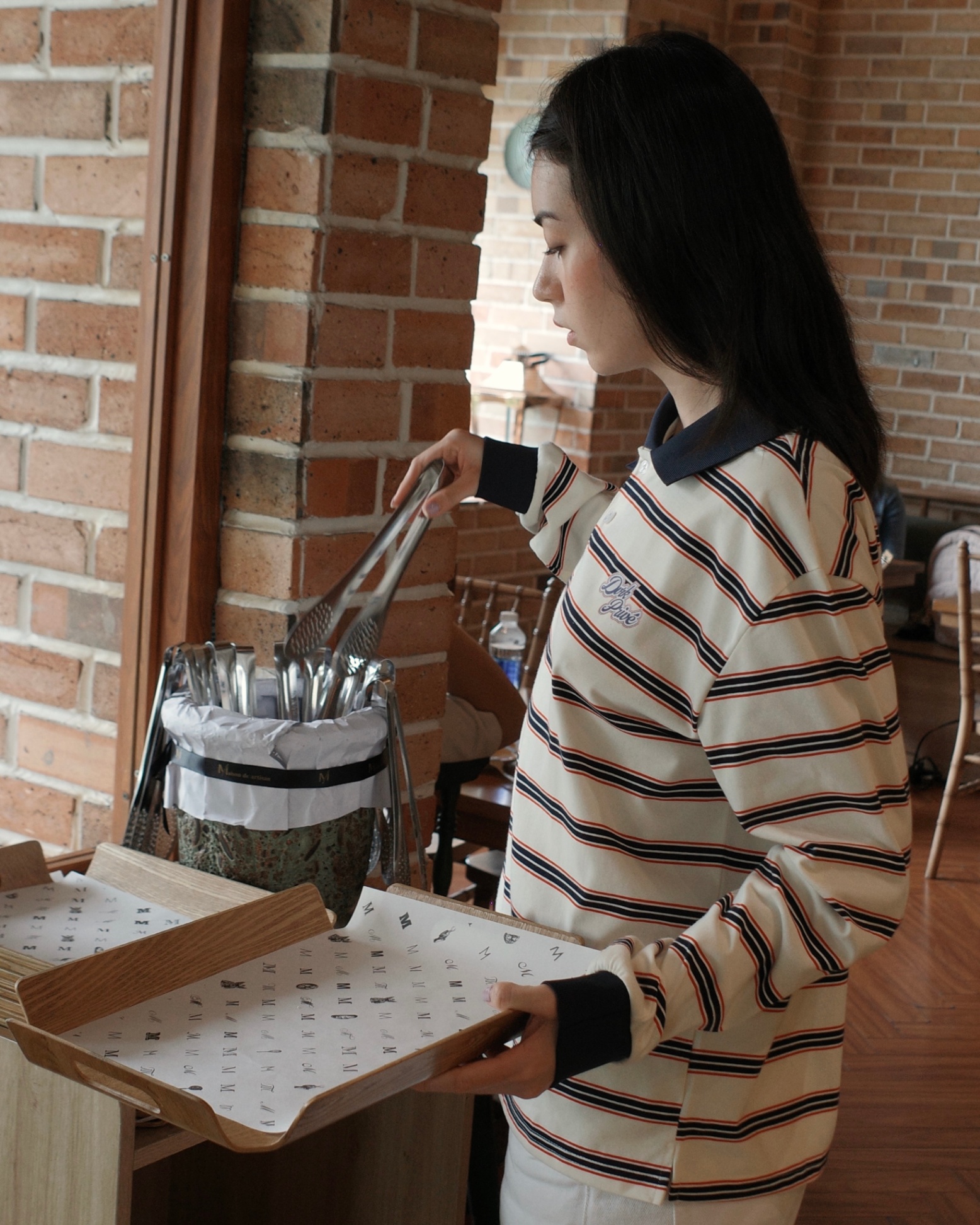 DVRK PRIVÉ STRIPE POLO - CREAM 11