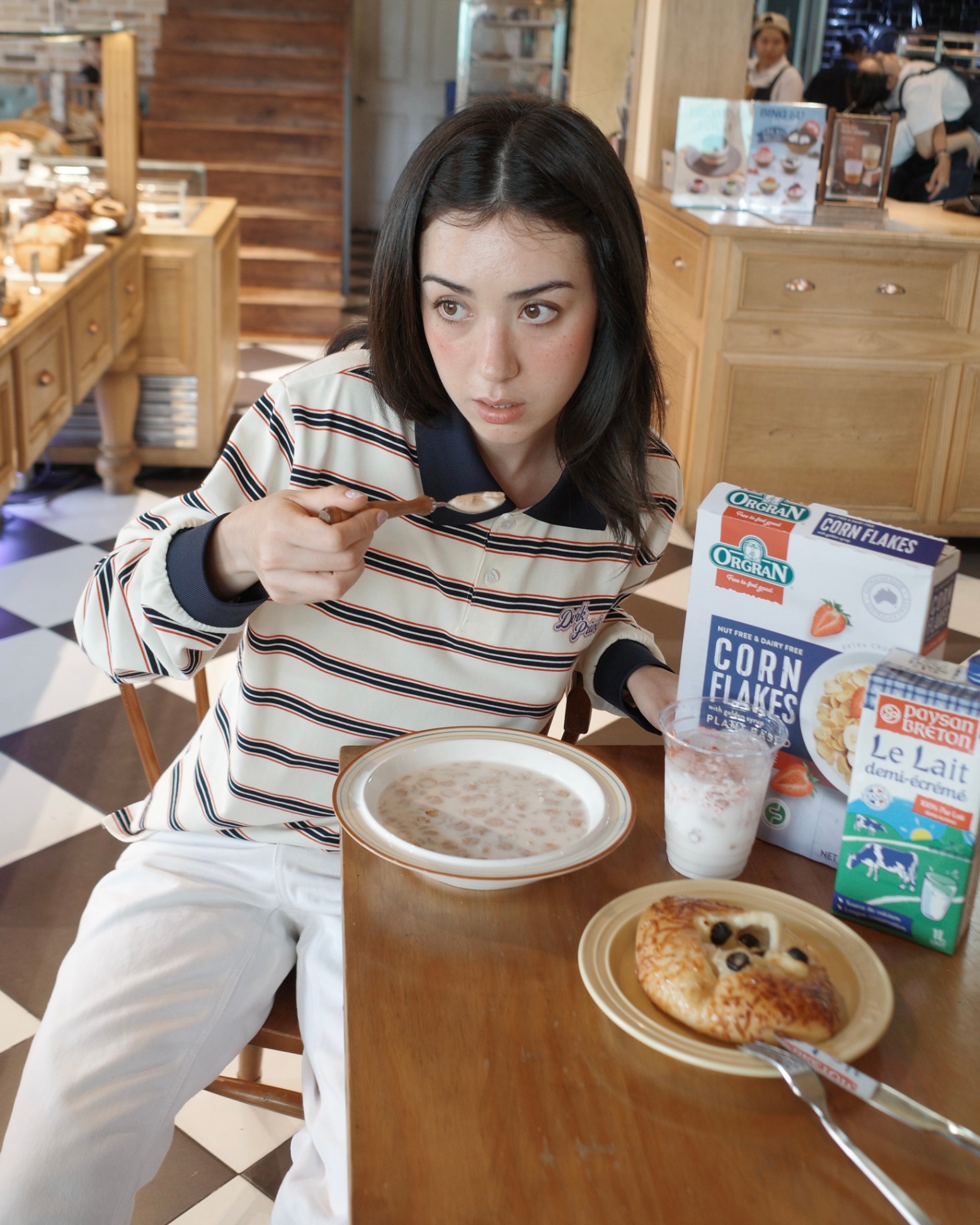 DVRK PRIVÉ STRIPE POLO - CREAM 10