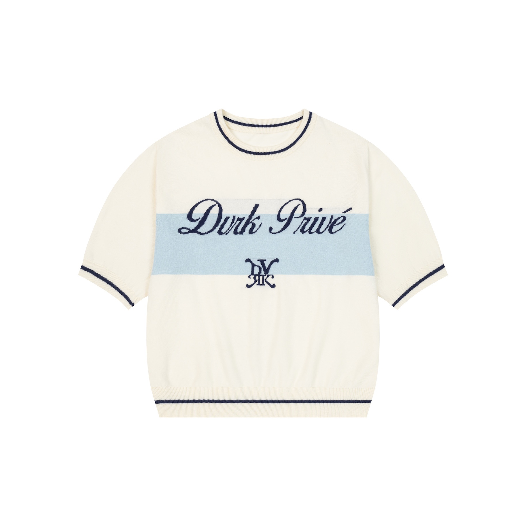 DVRK PRIVÉ BAR LOGO KNIT TEE (W) - WHITE