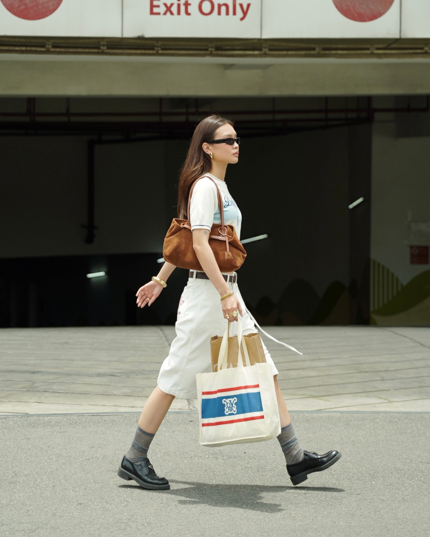 DVRK PRIVÉ BAR LOGO KNIT TEE (W) - WHITE 10