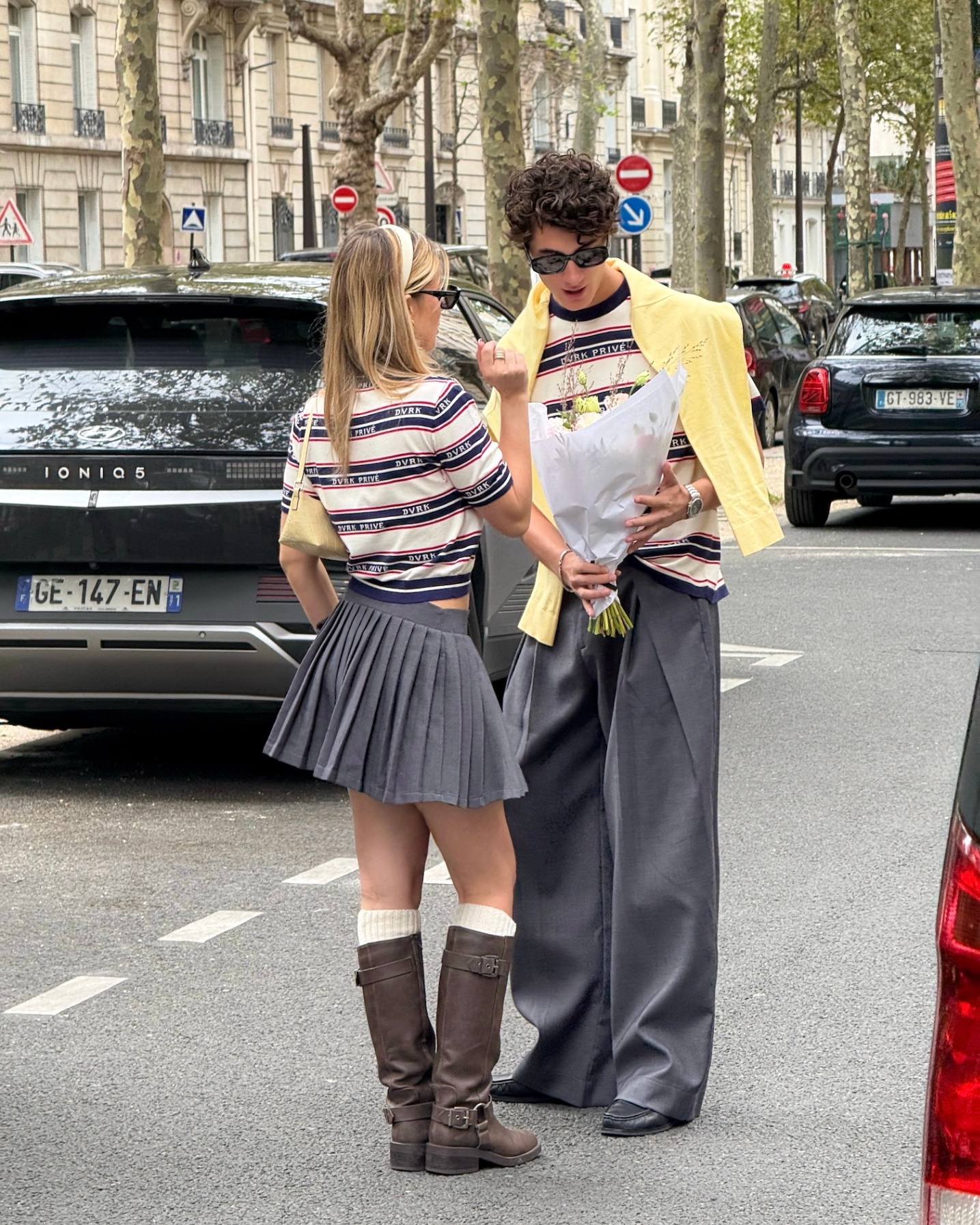 DVRK PRIVÉ BAR STRIPE LOGO KNIT TEE - NAVY/ WHITE 6