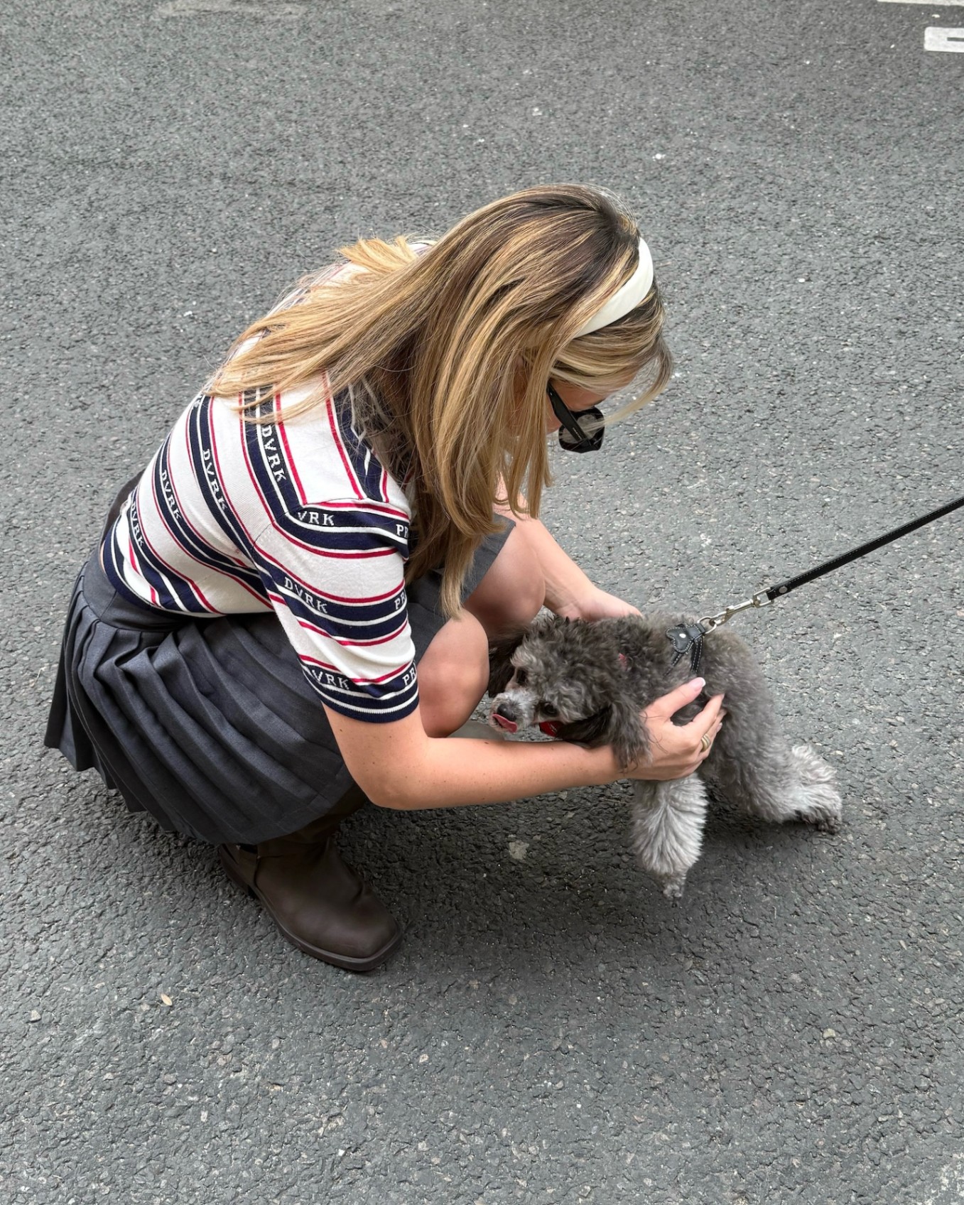 DVRK PRIVÉ STRIPE LOGO KNIT TEE (W) - NAVY/WHITE 15