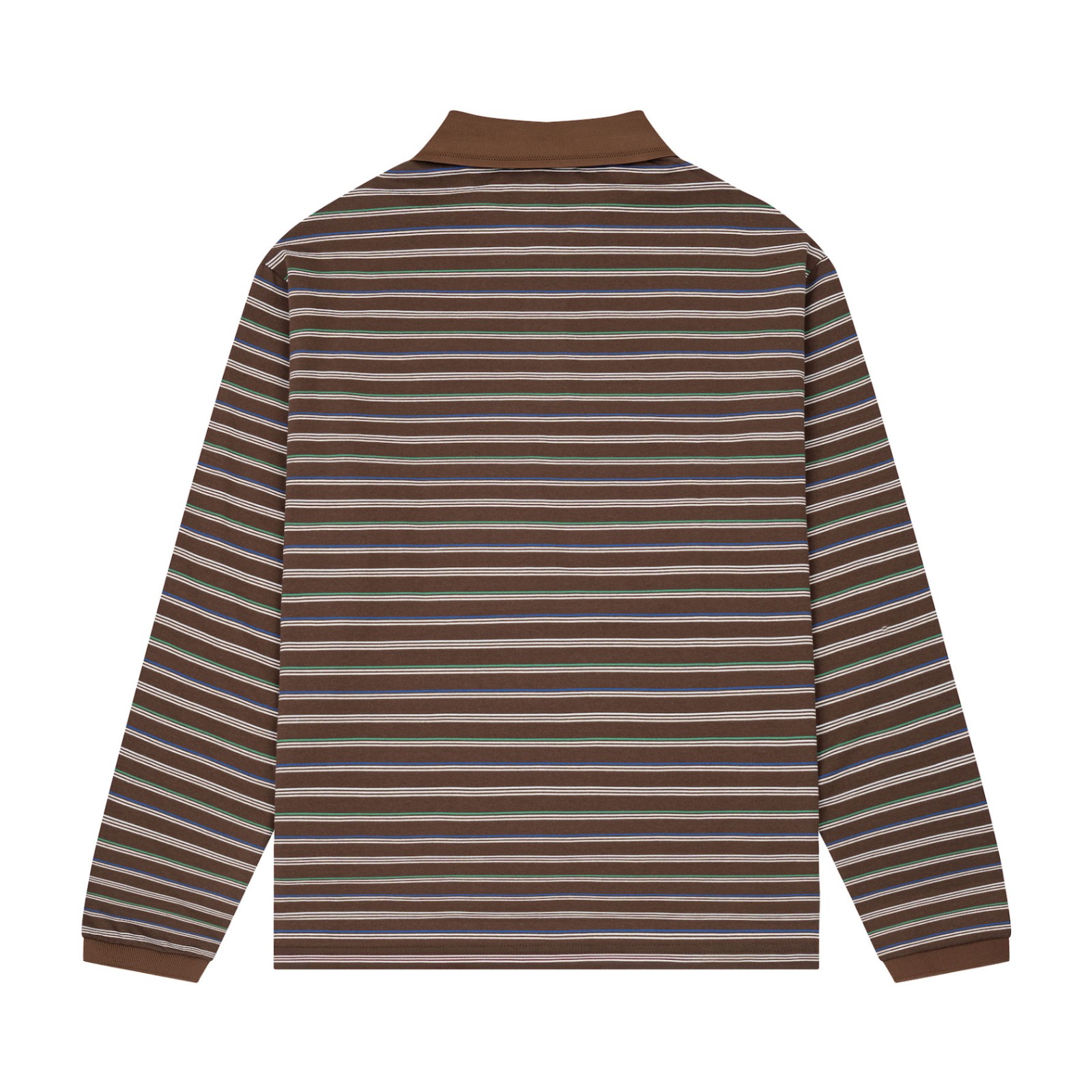 DVRK PRIVÉ THIN STRIPE LONGSLEEVES POLO - BROWN 2