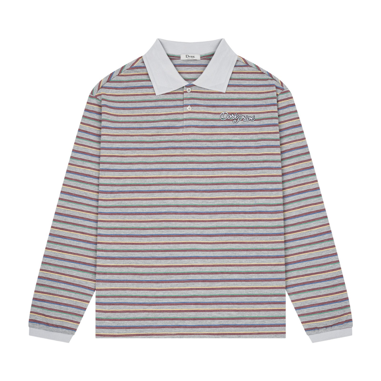 DVRK PRIVÉ THIN STRIPE LONGSLEEVES POLO - GREY