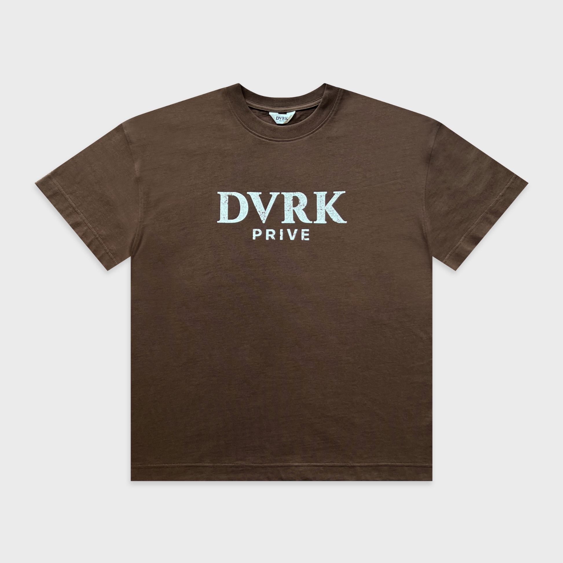 DVRK PRIVÉ RETRO LOGO TEE - BROWN
