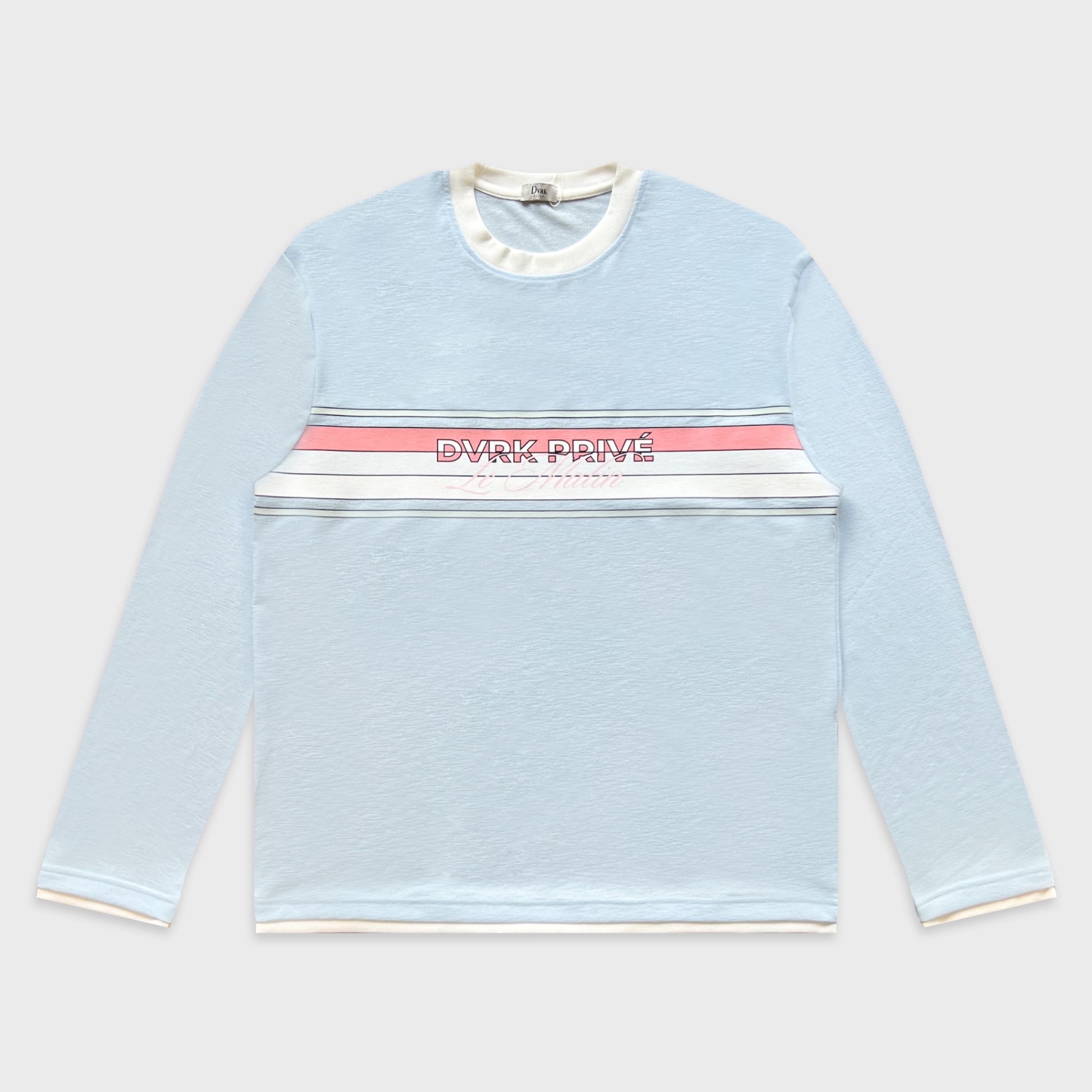 DVRK PRIVÉ MULTISTRIPE LONGSLEEVES TEE - LIGHT BLUE
