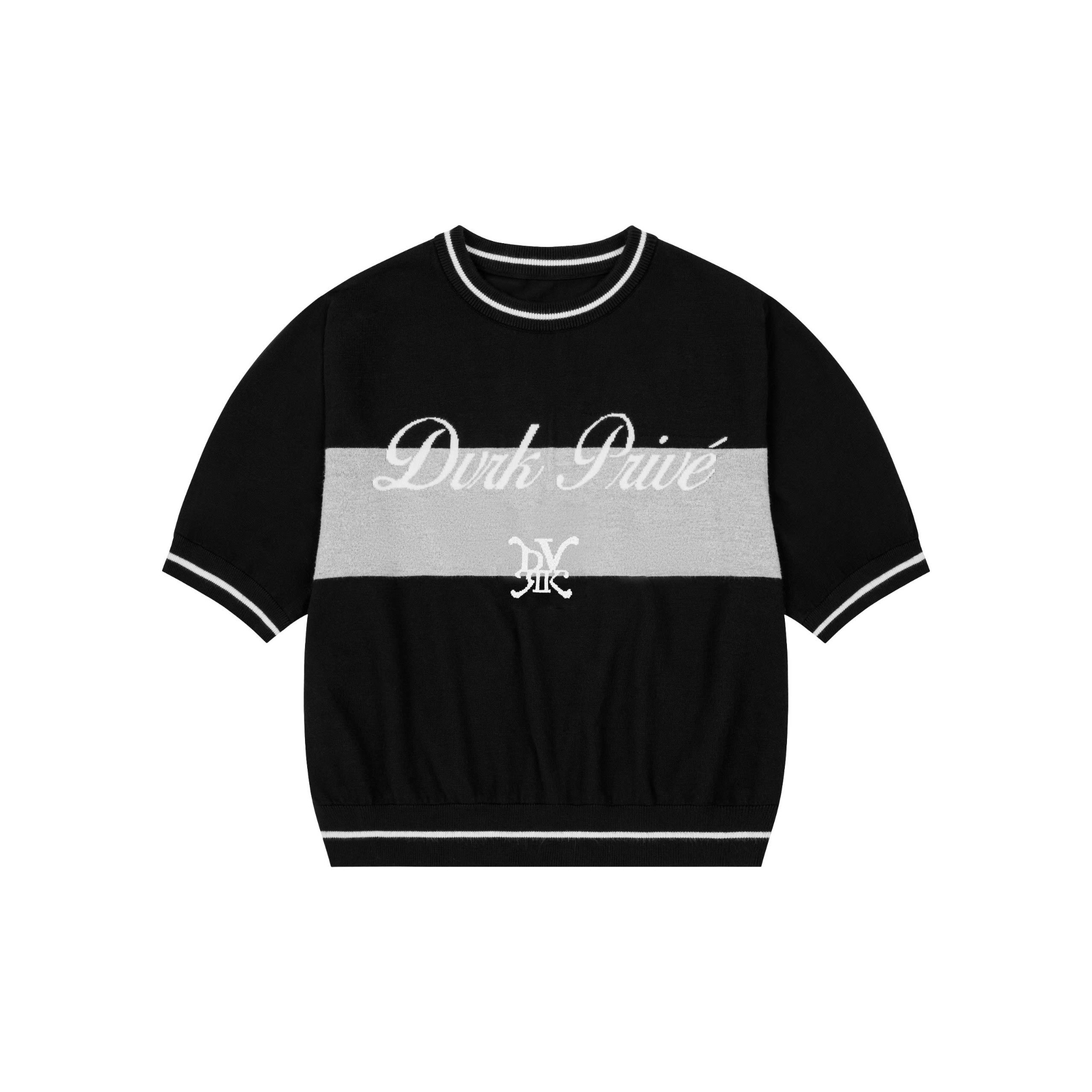 DVRK PRIVÉ BAR LOGO KNIT TEE (W) - BLACK