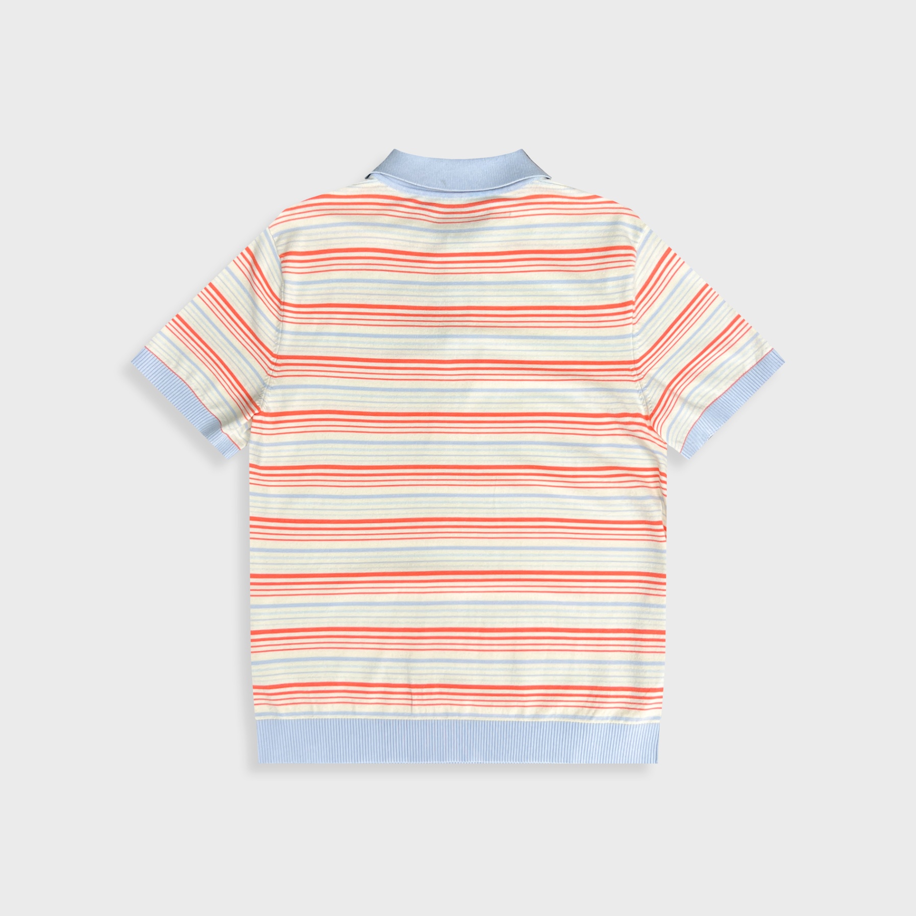DVRK PRIVÉ STRIPE KNIT REGULAR POLO - SALMON 2