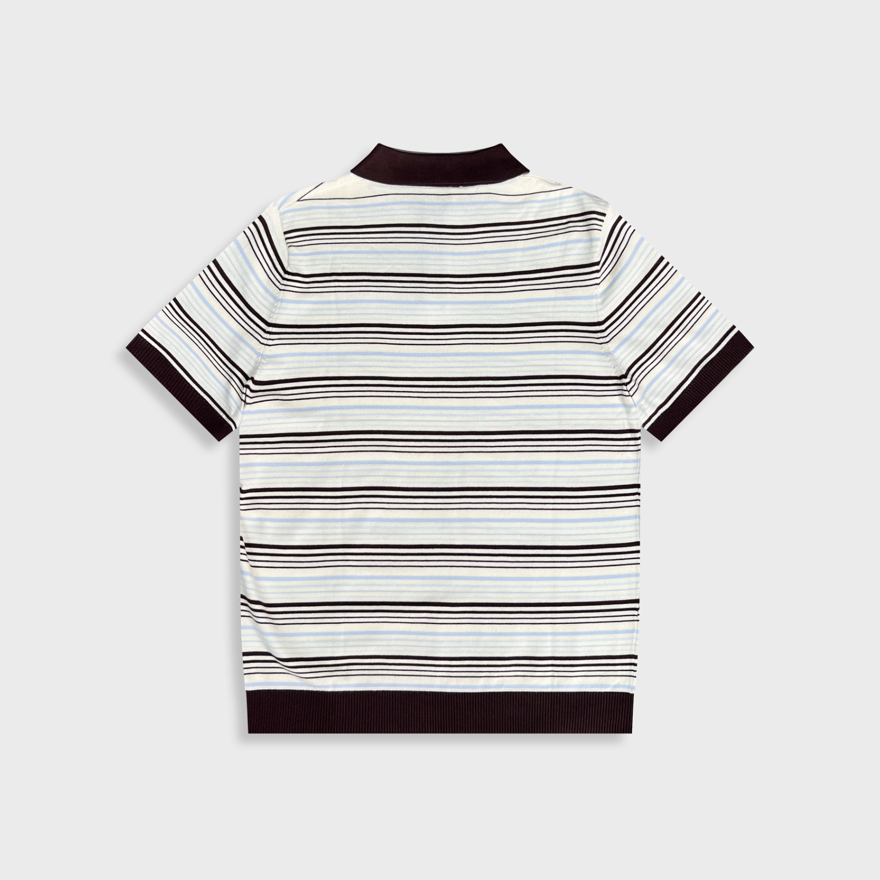 DVRK PRIVÉ STRIPE KNIT REGULAR POLO - BLUE 2