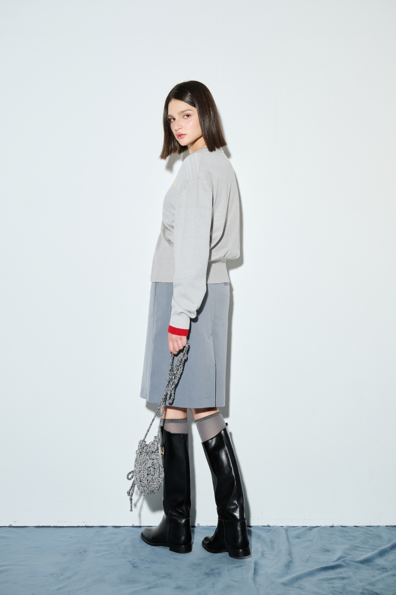 DVRK PRIVÉ MIDI SKIRT - GREY