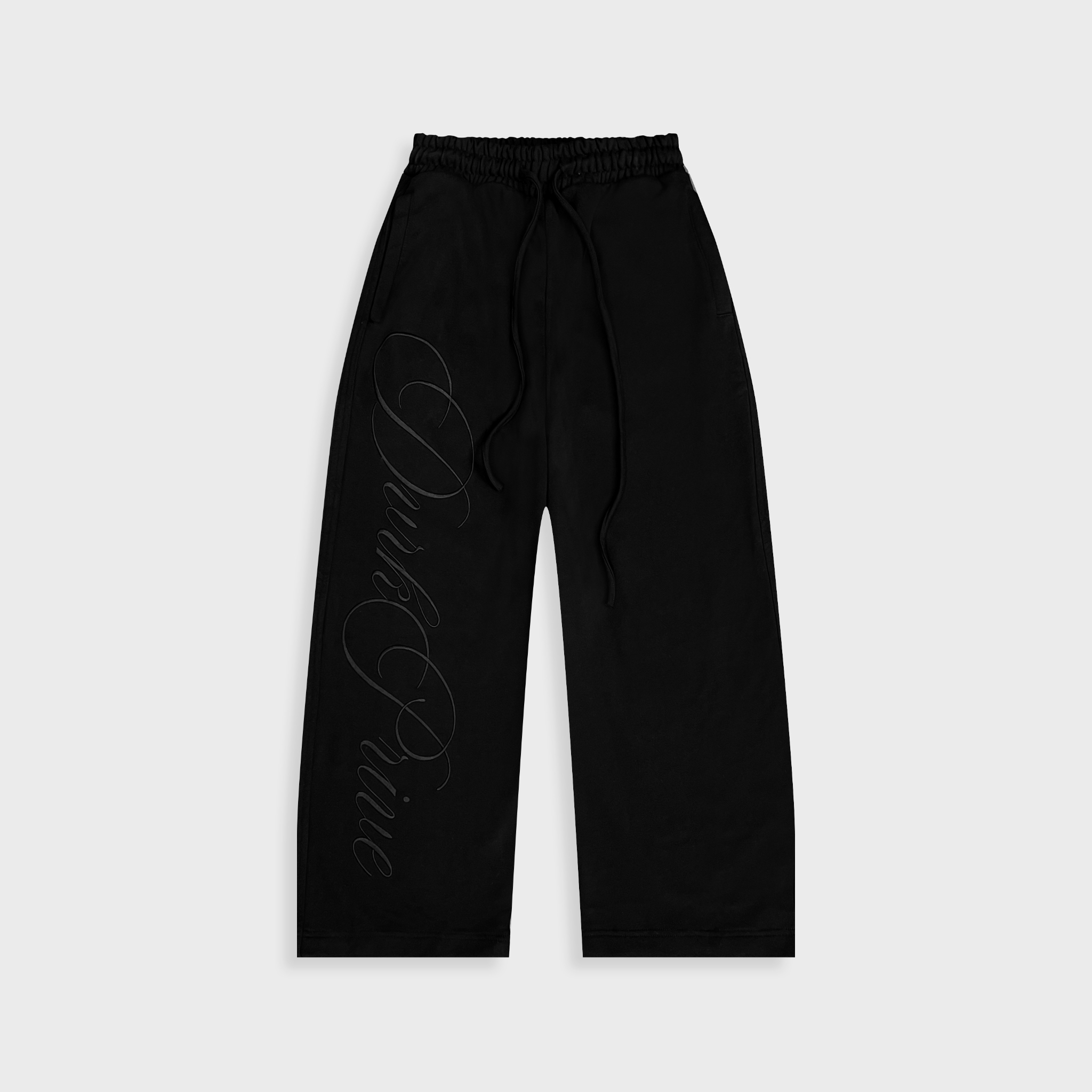 DVRK PRIVÉ SWEATPANTS WIDE LEG COTTON LE MATIN SS26 - BLACK