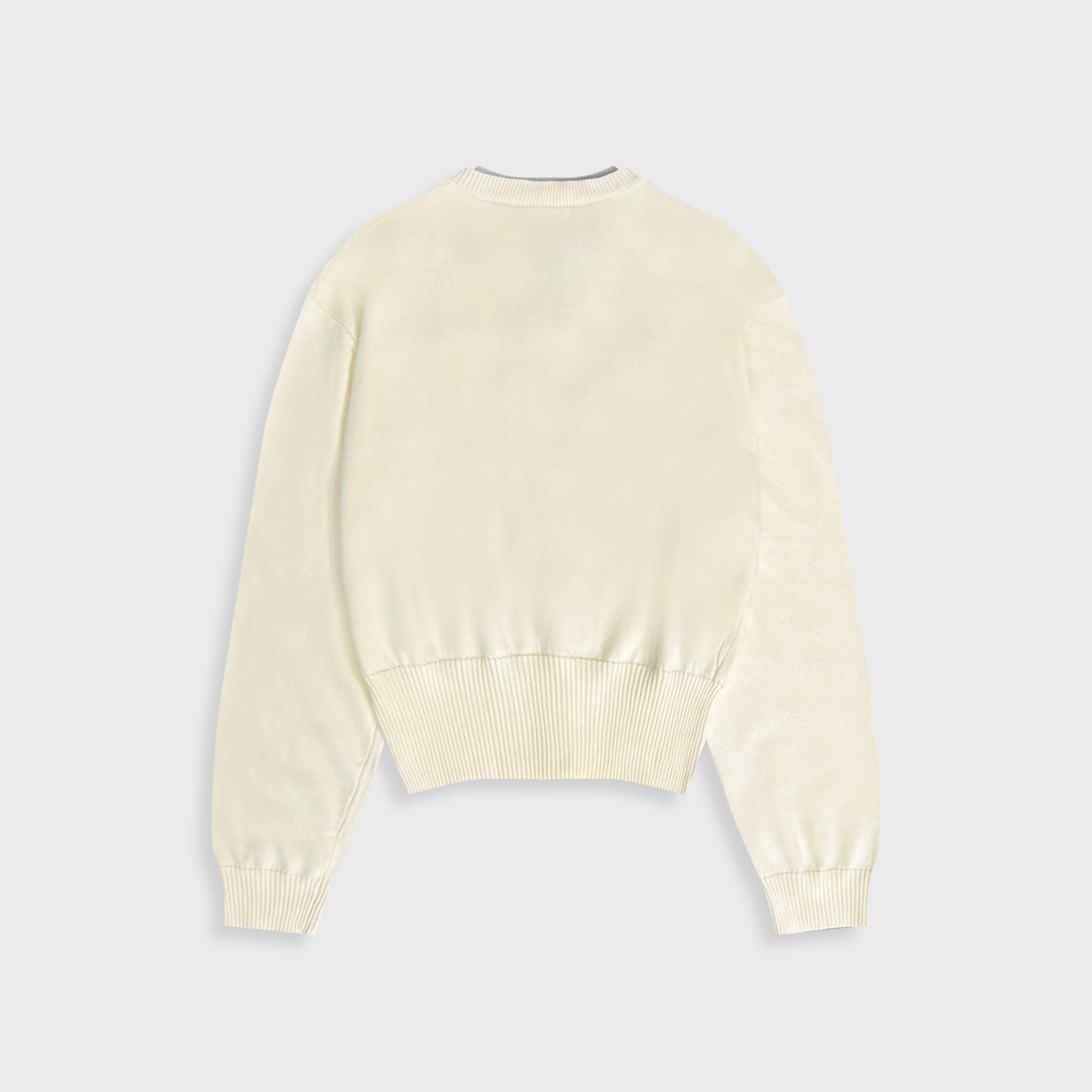 DVRK PRIVÉ LAYER KNIT CROP CARDIGAN - CREAM 2