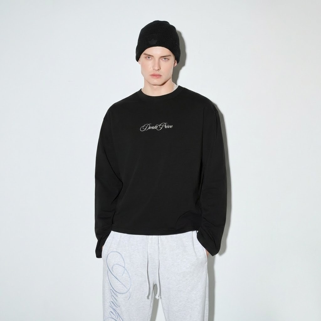 DVRK PRIVÉ SWEATPANTS WIDE LEG COTTON LE MATIN SS26 - GREY