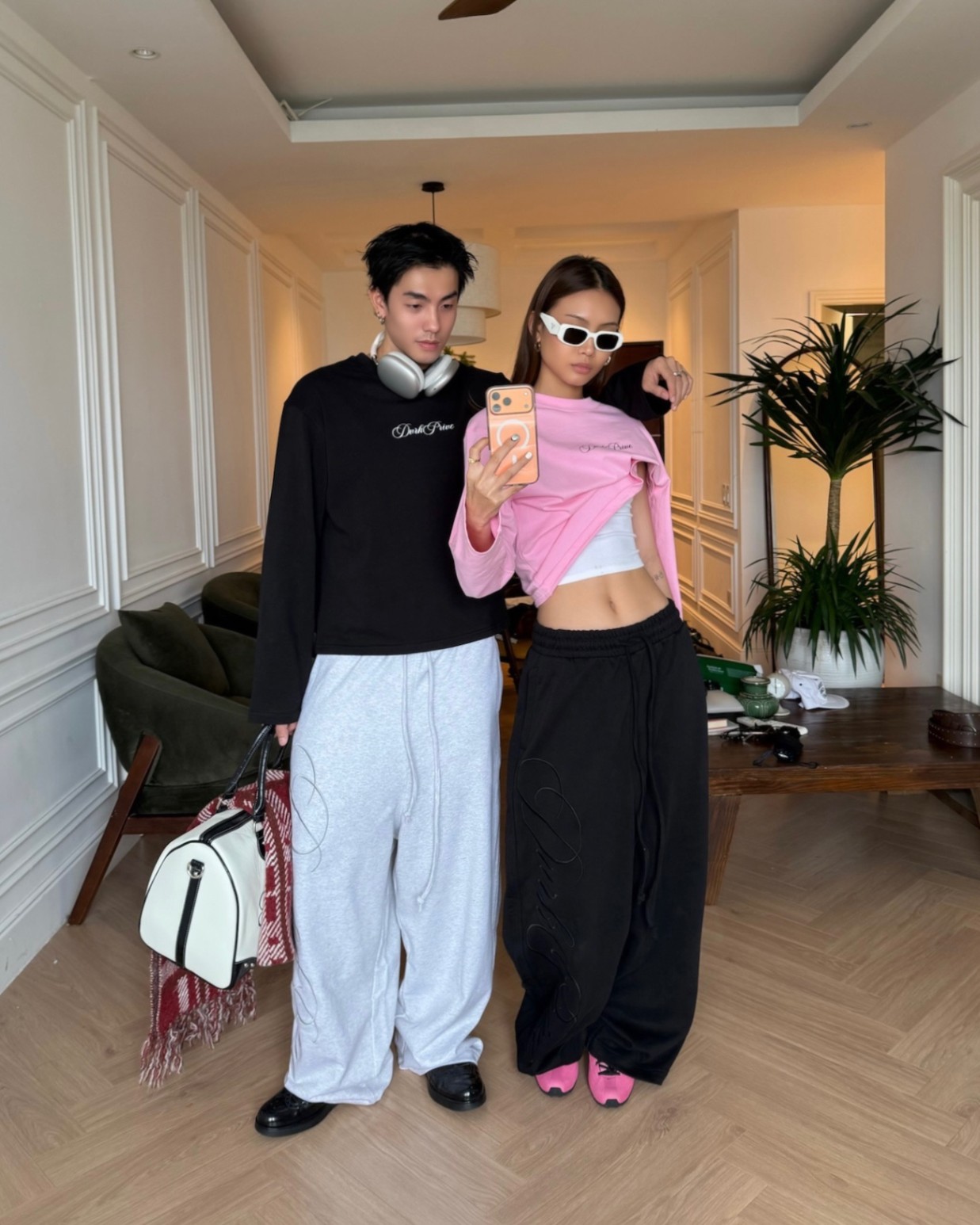 DVRK PRIVÉ SWEATPANTS WIDE LEG COTTON LE MATIN SS26 - BLACK 5