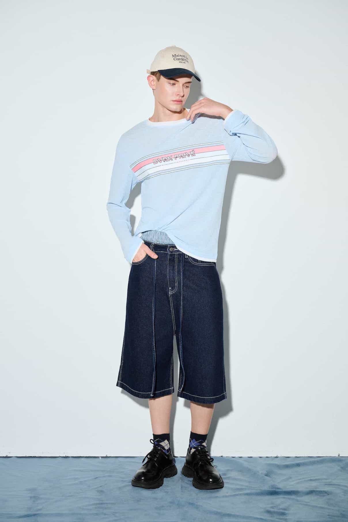 DVRK PRIVÉ MULTISTRIPE LONGSLEEVES TEE - LIGHT BLUE 4