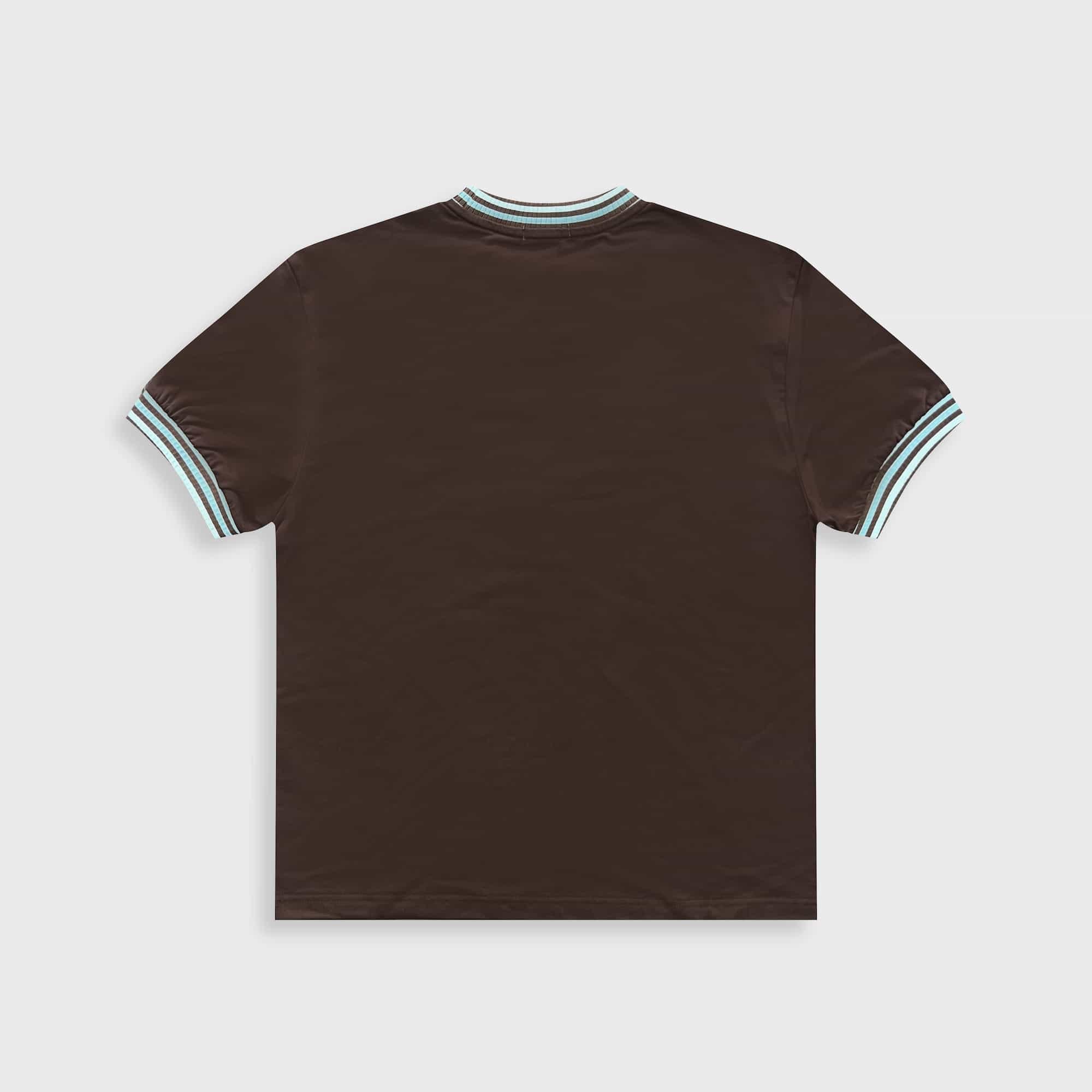 DVRK PRIVÉ STRIPE COLLAR TEE - BROWN 2
