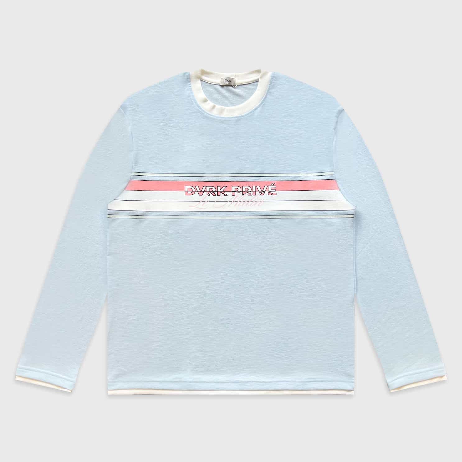 DVRK PRIVÉ MULTISTRIPE LONGSLEEVES TEE - LIGHT BLUE