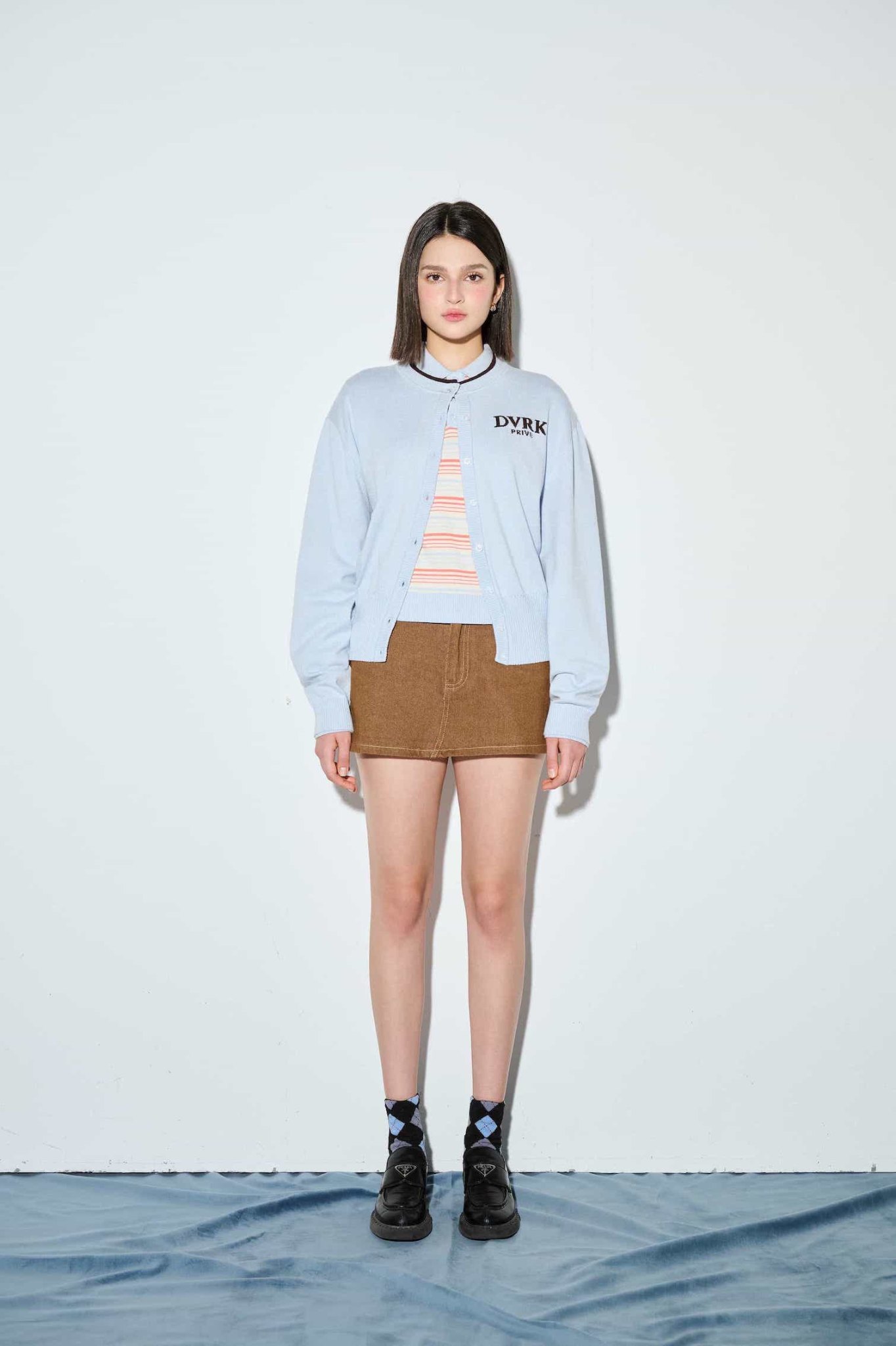 DVRK PRIVÉ LOVER DENIM MINISKIRT - BROWN 7