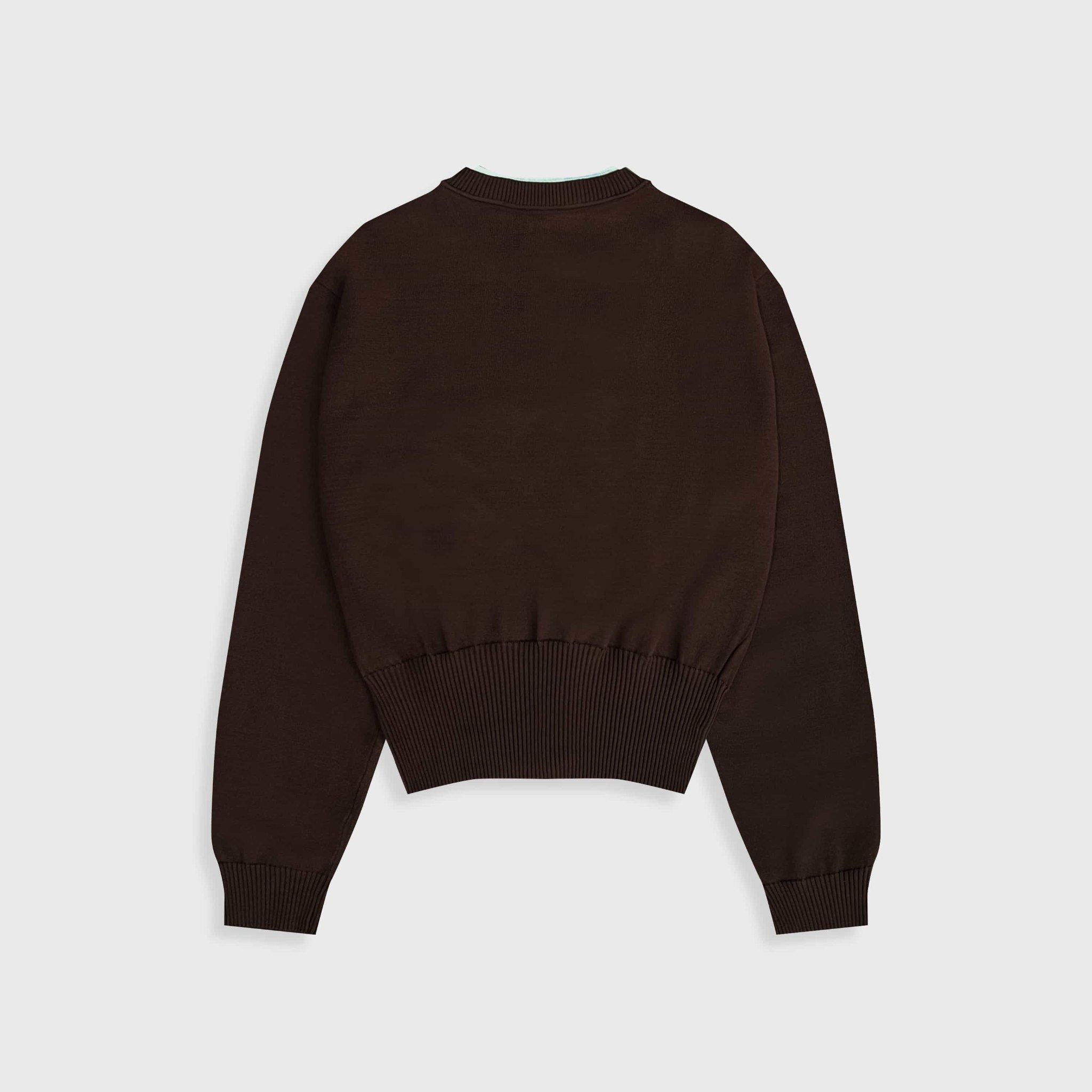 DVRK PRIVÉ LAYER KNIT CROP CARDIGAN - BROWN 2
