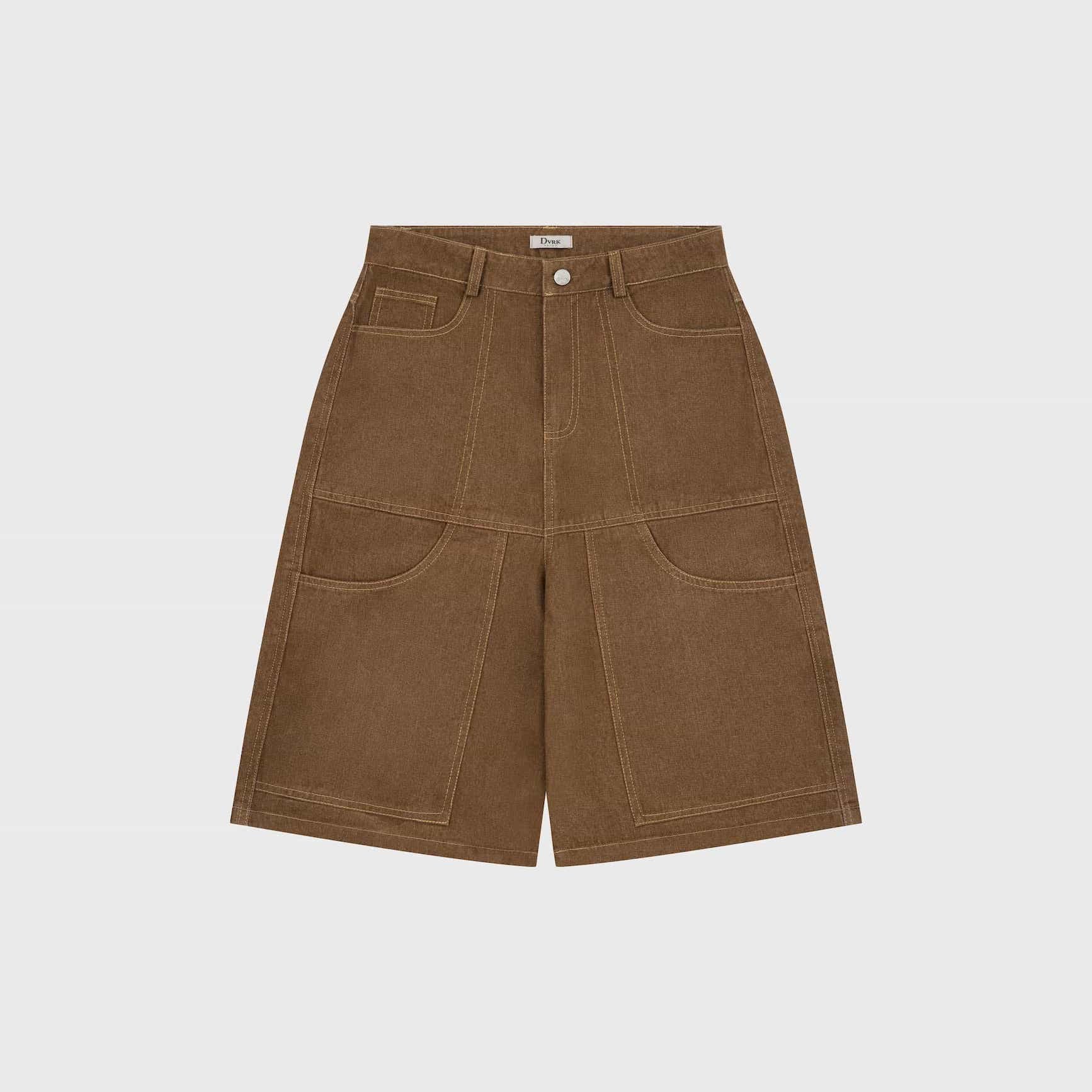 DVRK PRIVÉ DENIM JORT PATCH - BROWN