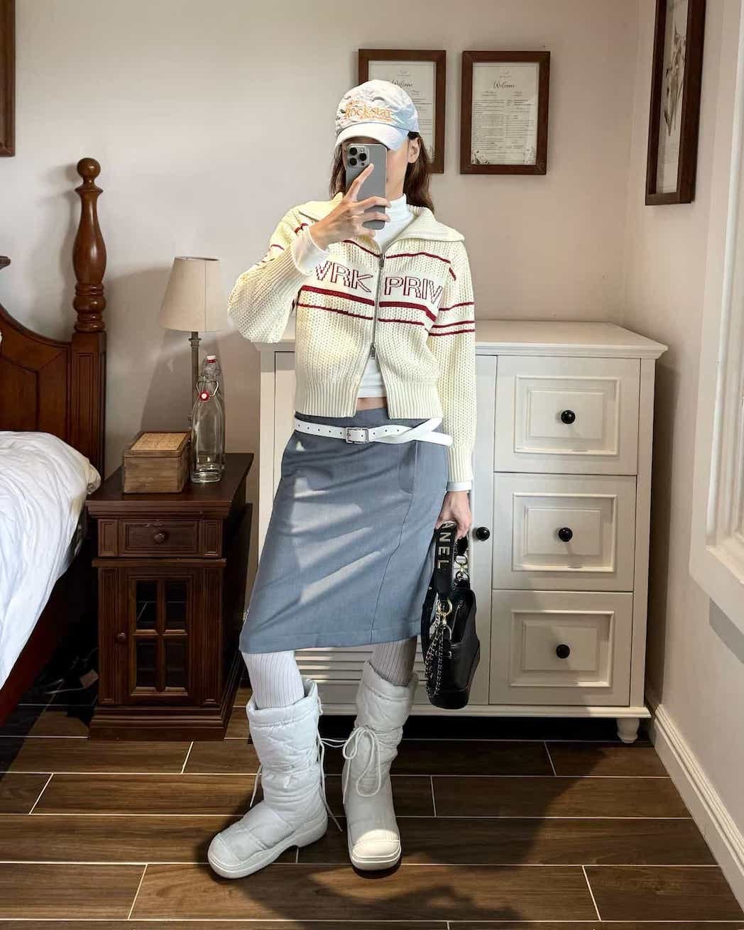DVRK PRIVÉ MIDI SKIRT - GREY 11