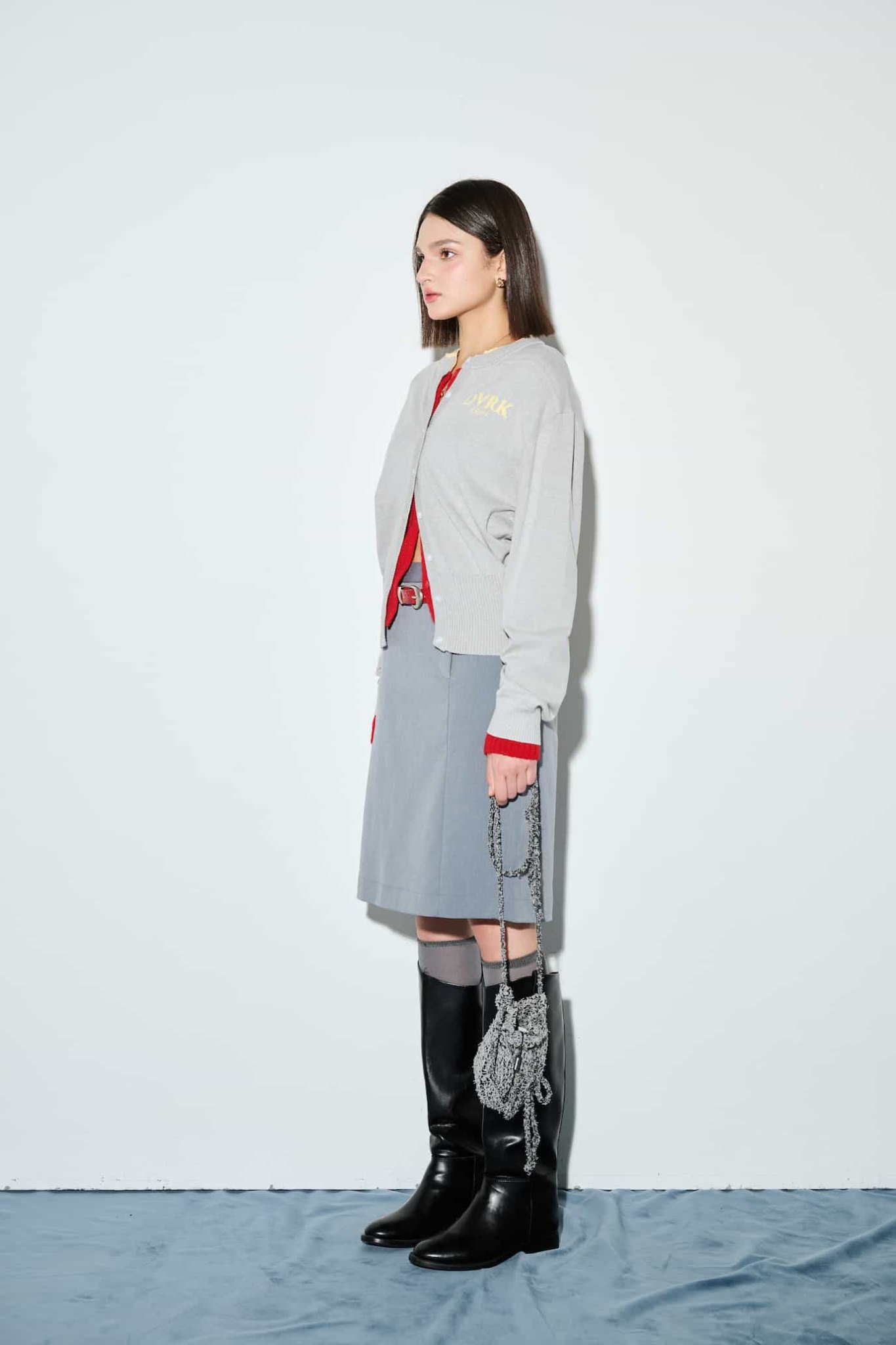 DVRK PRIVÉ MIDI SKIRT - GREY 5