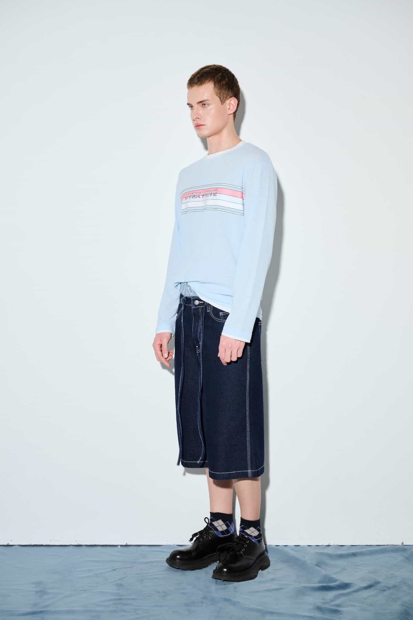 DVRK PRIVÉ MULTISTRIPE LONGSLEEVES TEE - LIGHT BLUE 2