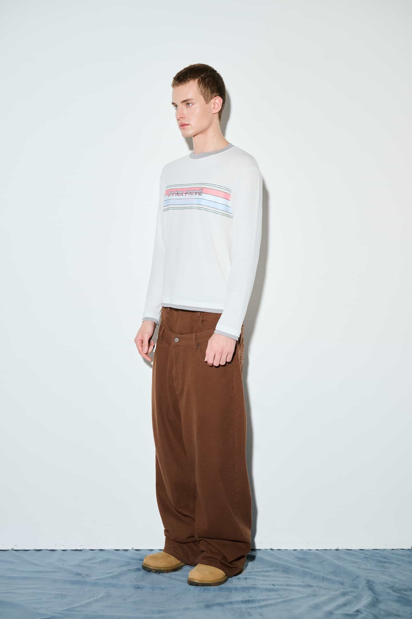 DVRK PRIVÉ MULTISTRIPE LONGSLEEVES TEE - WHITE