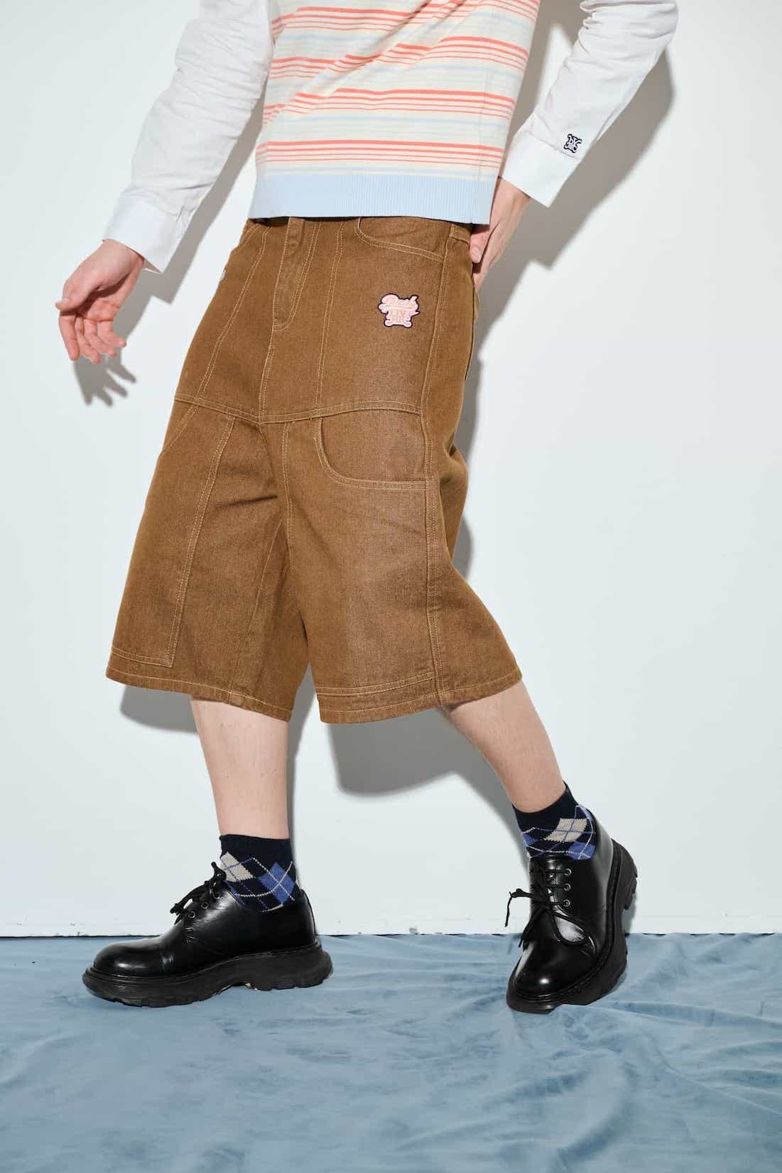 DVRK PRIVÉ DENIM JORT PATCH - BROWN 10