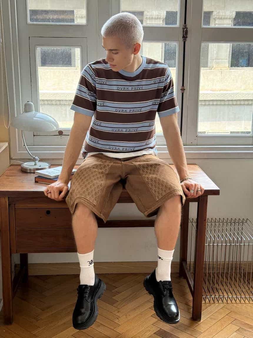 DVRK PRIVÉ DENIM JORT - BROWN 5