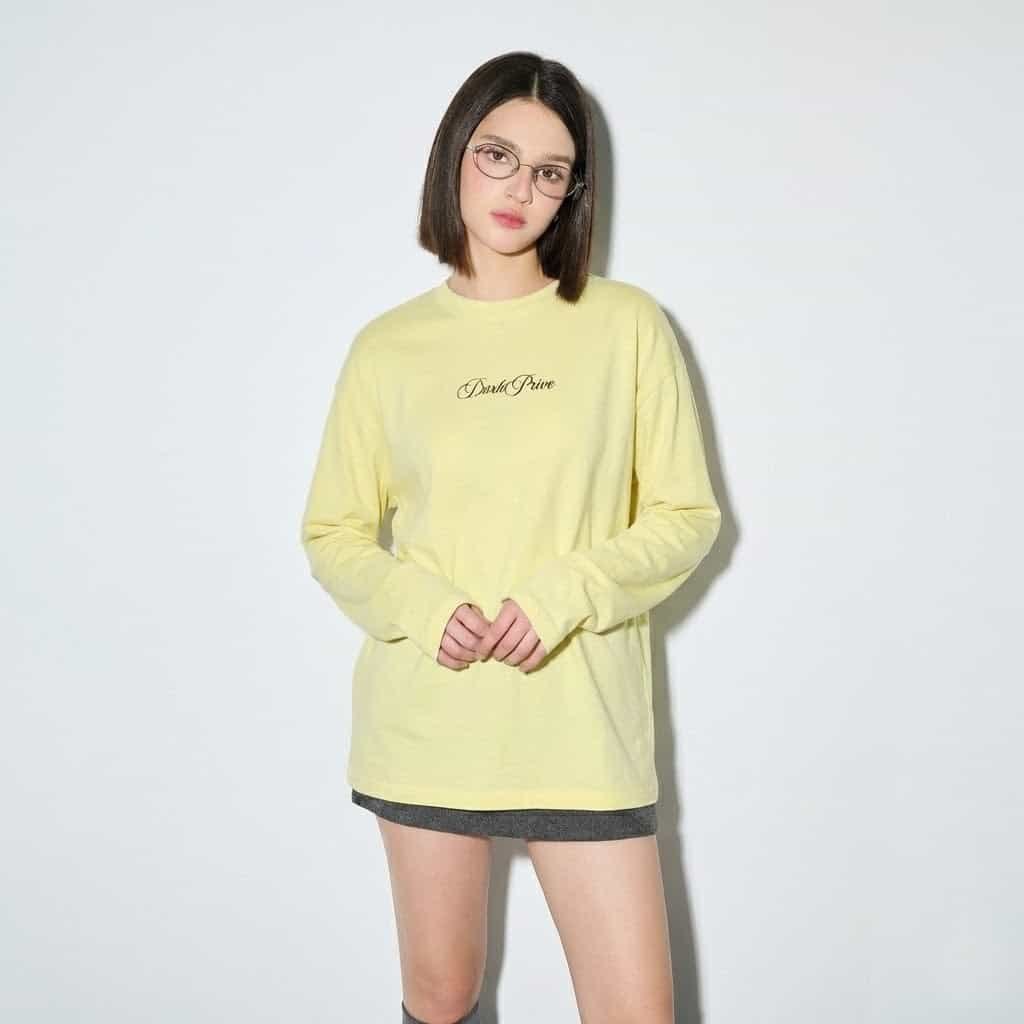 DVRK PRIVÉ GARDENIA UNION LONGSLEEVES TEE - YELLOW