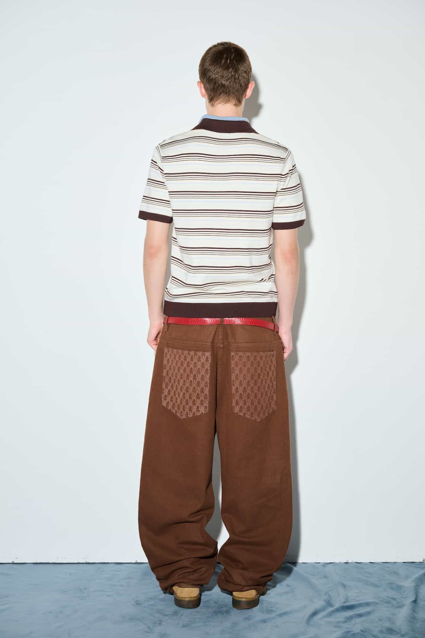 DVRK PRIVÉ STRIPE KNIT REGULAR POLO - BLUE 5