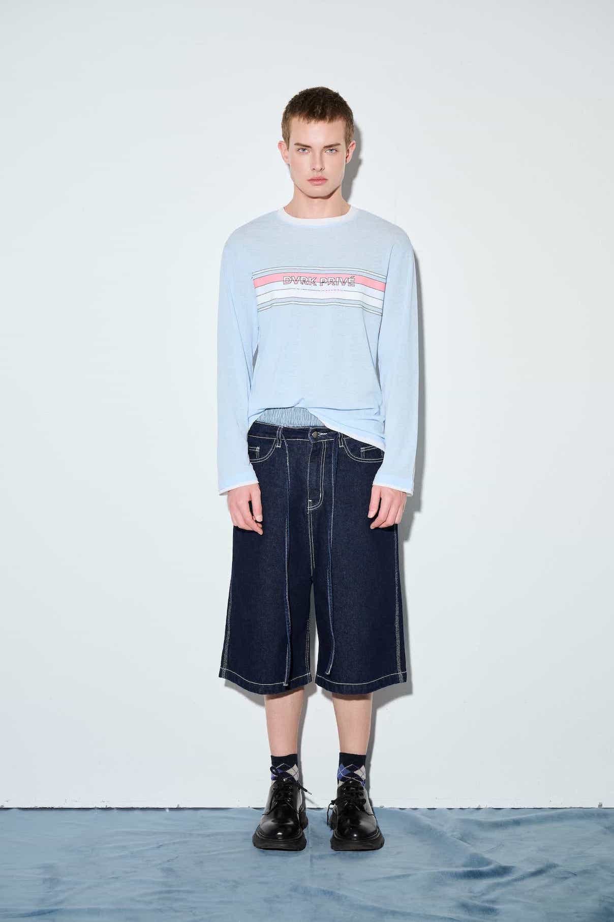 DVRK PRIVÉ MULTISTRIPE LONGSLEEVES TEE - LIGHT BLUE