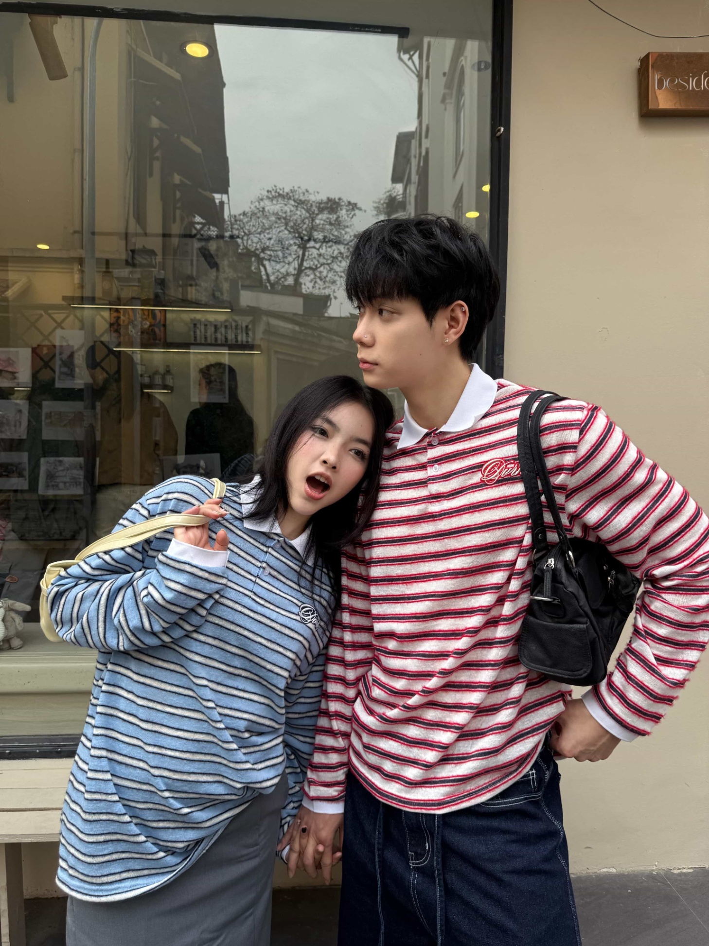 DVRK PRIVÉ FURRY STRIPES KNIT LONGSLEEVE POLO - BLUE 15