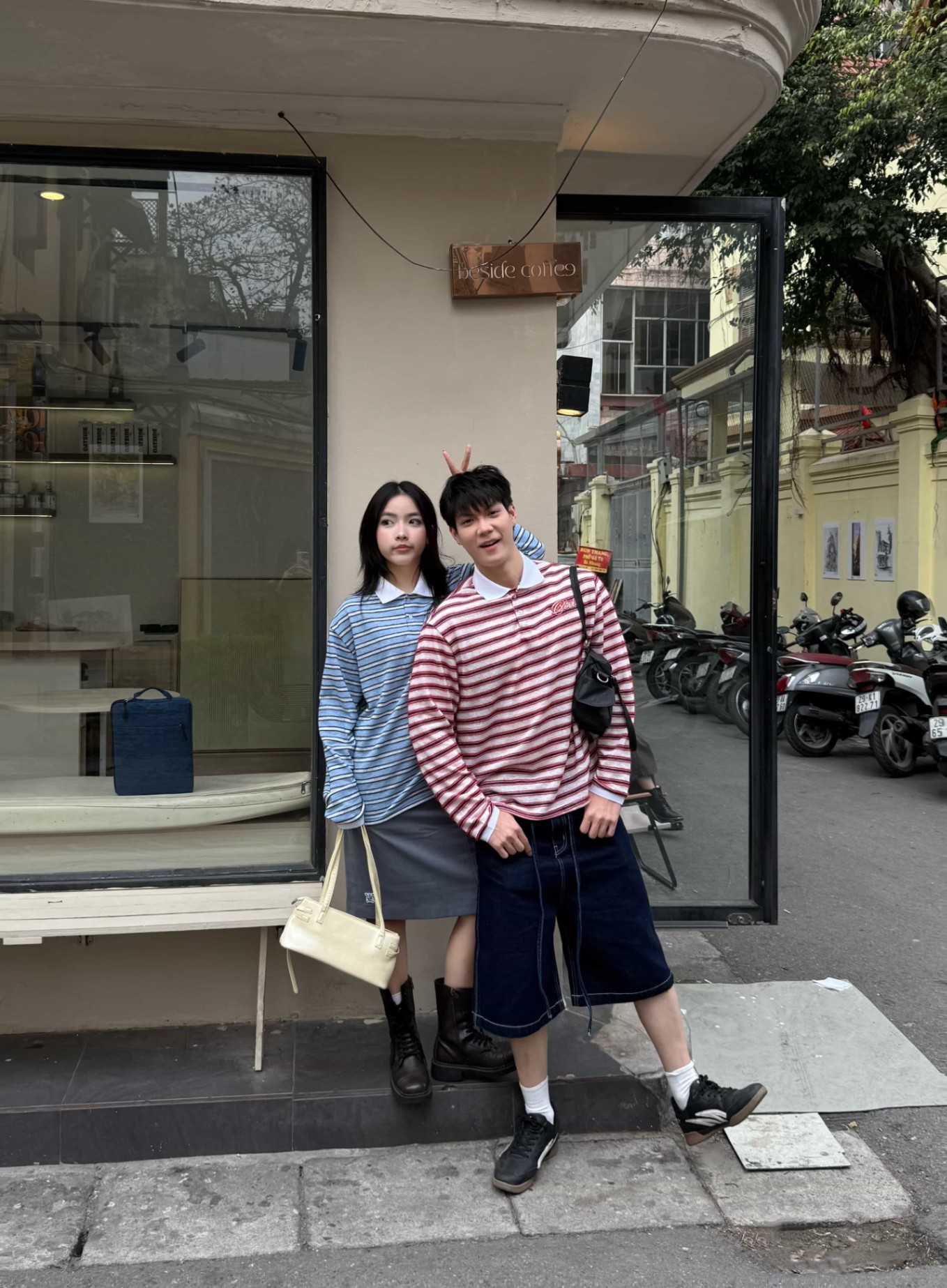 DVRK PRIVÉ FURRY STRIPES KNIT LONGSLEEVE POLO - BLUE 22