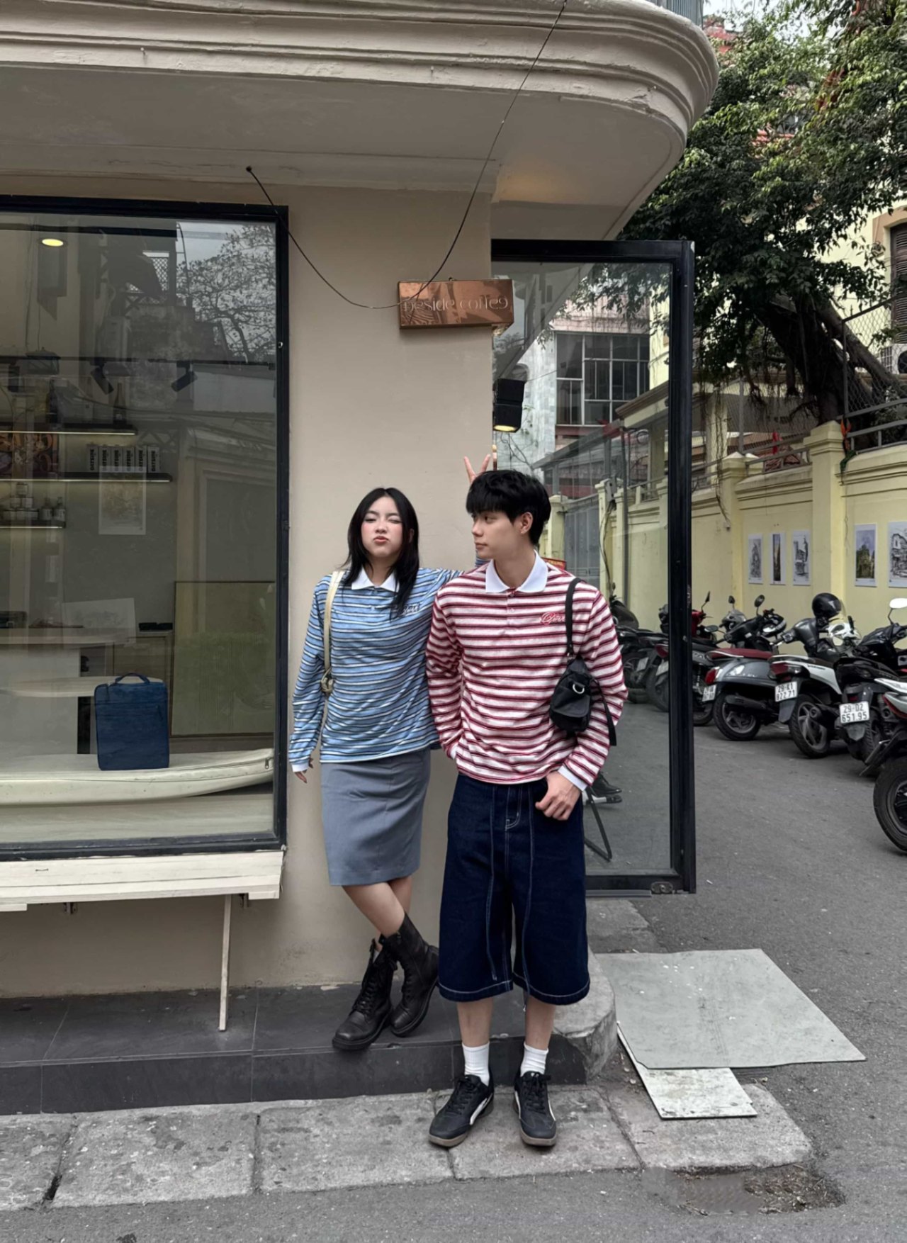 DVRK PRIVÉ FURRY STRIPES KNIT LONGSLEEVE POLO - BLUE 23