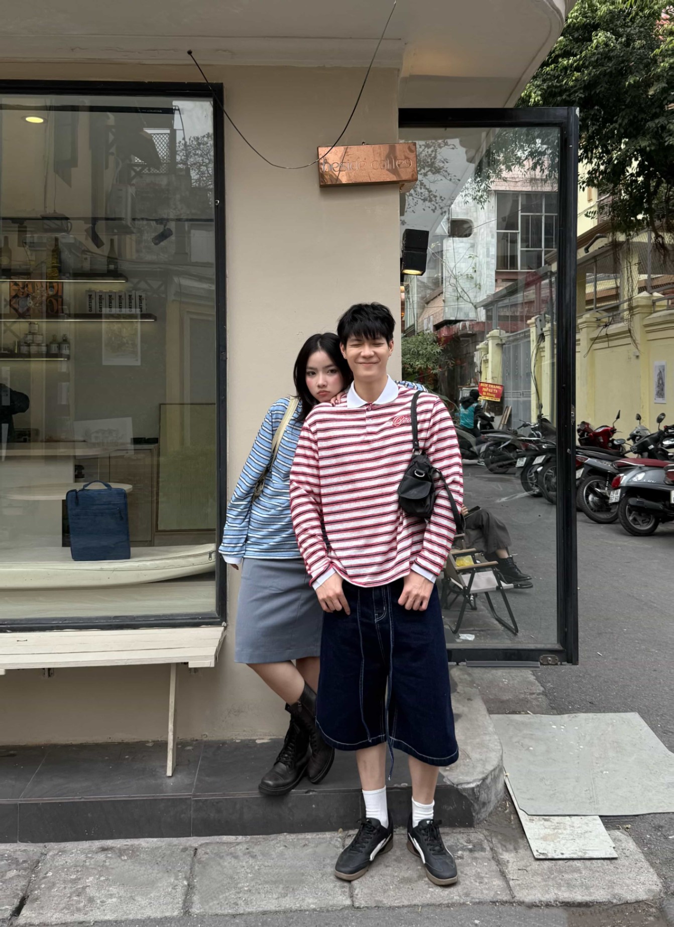 DVRK PRIVÉ FURRY STRIPES KNIT LONGSLEEVE POLO - BLUE 25