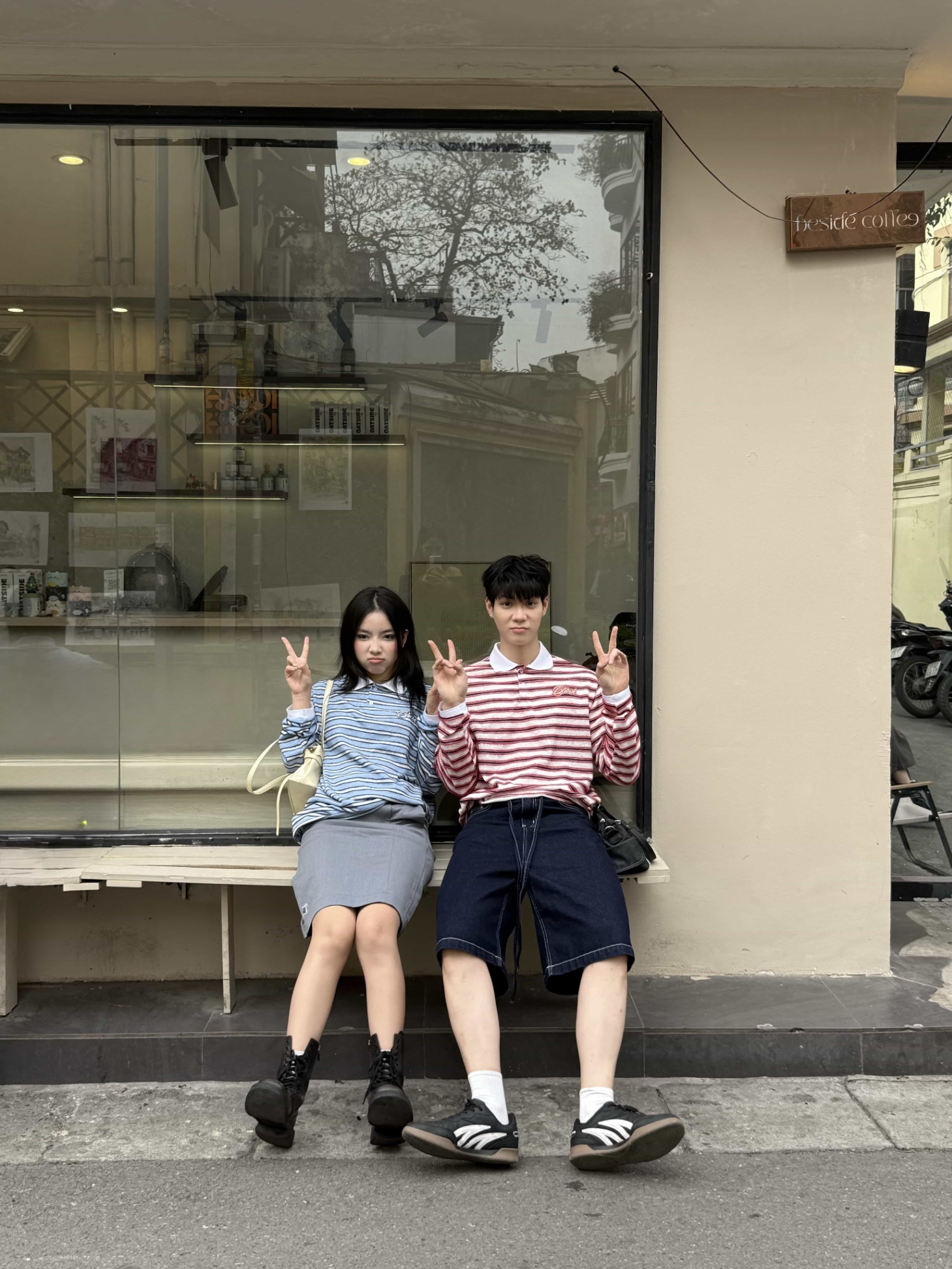 DVRK PRIVÉ FURRY STRIPES KNIT LONGSLEEVE POLO - BLUE 16