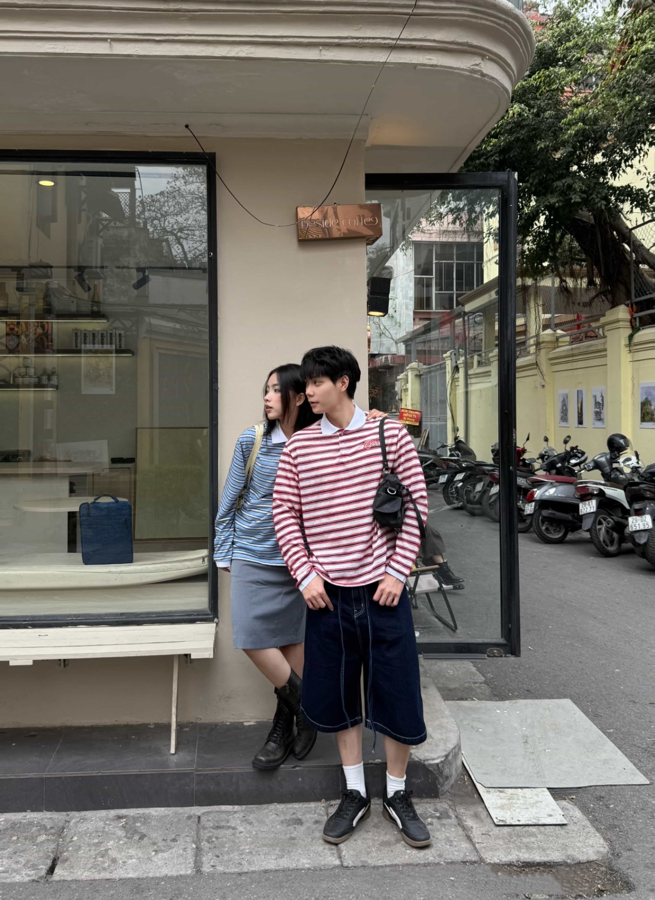 DVRK PRIVÉ FURRY STRIPES KNIT LONGSLEEVE POLO - BLUE 24