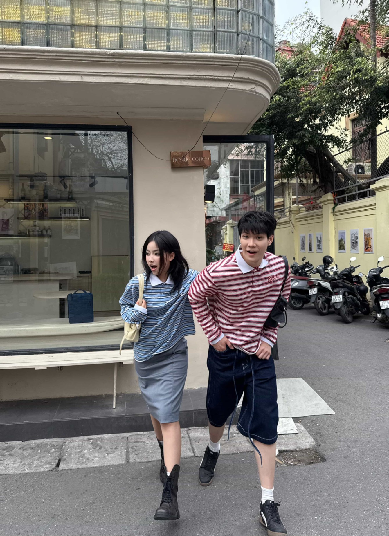 DVRK PRIVÉ FURRY STRIPES KNIT LONGSLEEVE POLO - BLUE 21