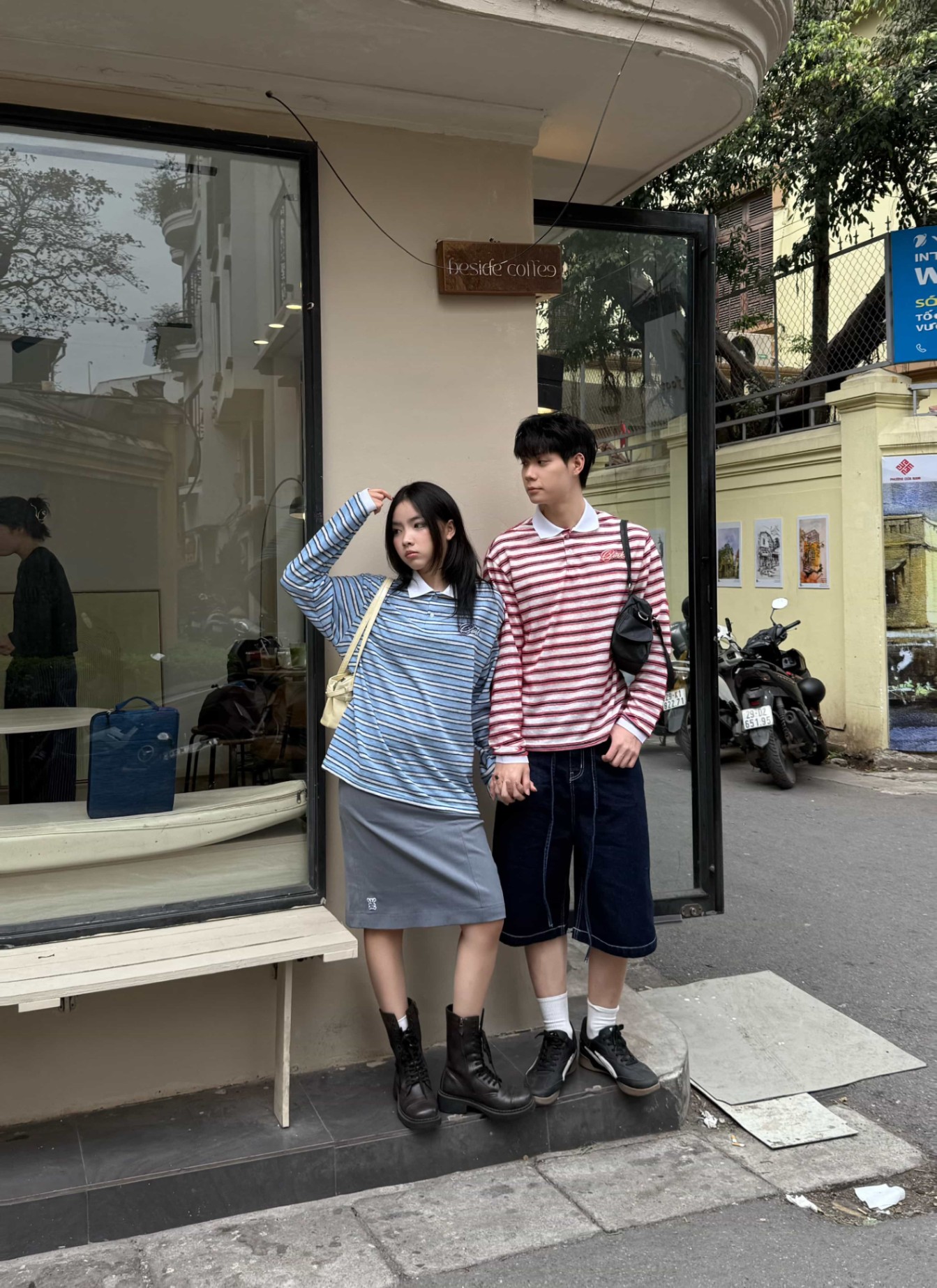 DVRK PRIVÉ FURRY STRIPES KNIT LONGSLEEVE POLO - BLUE 20