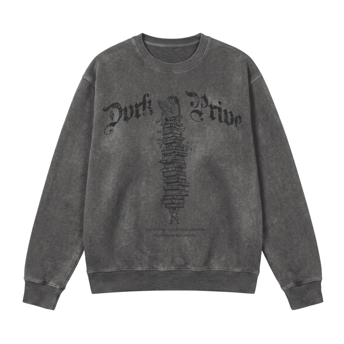 BOOK TREE SWEAT-SHIRT - BLACK 1