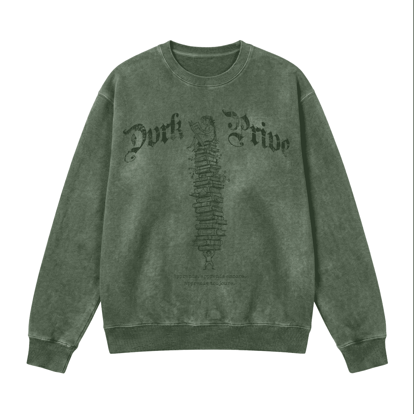 BOOK TREE SWEAT-SHIRT - GREEN 1