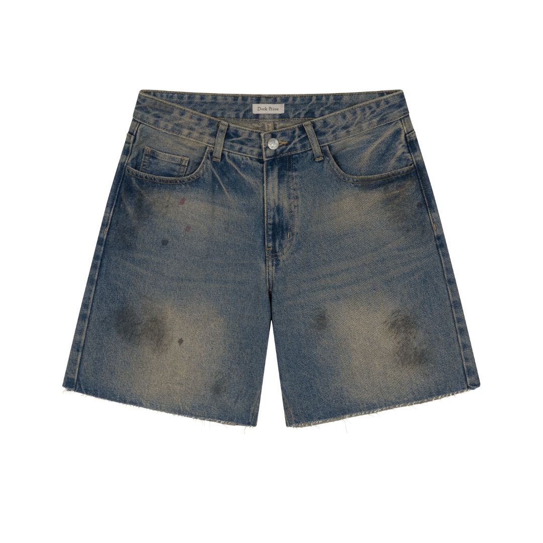 DIRTY WASHED SHORTS - BLUE