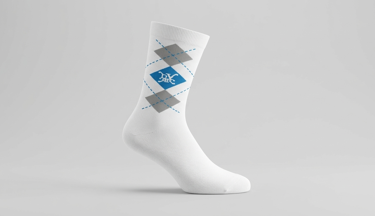 DVRK PRIVÉ ARGYLE SOCKS - WHITE