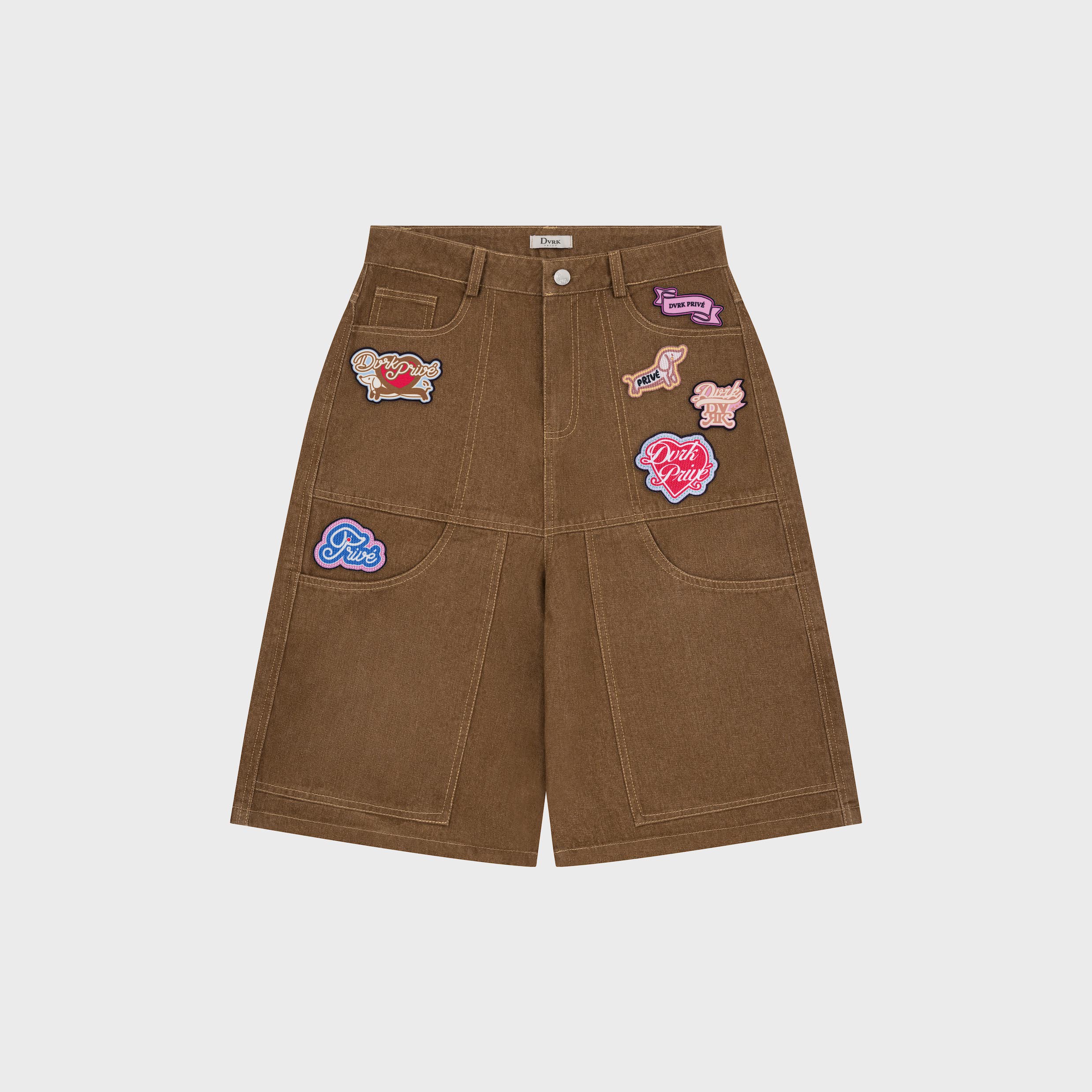 DVRK PRIVÉ DENIM JORT PATCH - BROWN 6